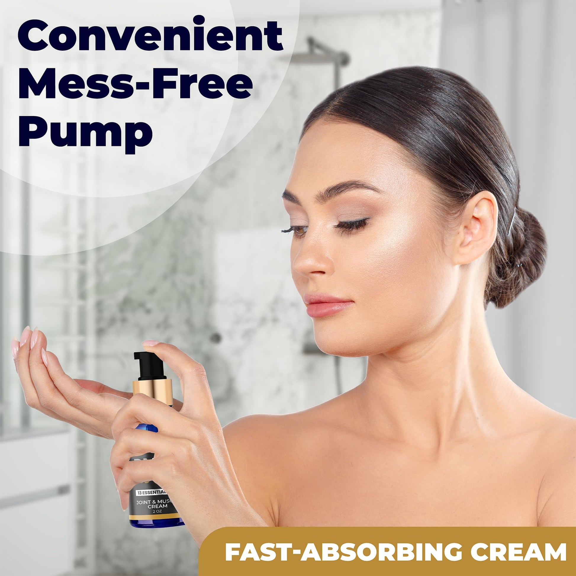 Zenrenu DMSO Cream 99.995% Pure Pharmaceutical Grade - 40-in-1 Advanced Formula -12 Essential Oils, Arnica, Aloe Vera, MSM - Fast-Absorbing Cream – 2 oz Glass Pump Bottle – Made in USA Zenrenu Au supplements