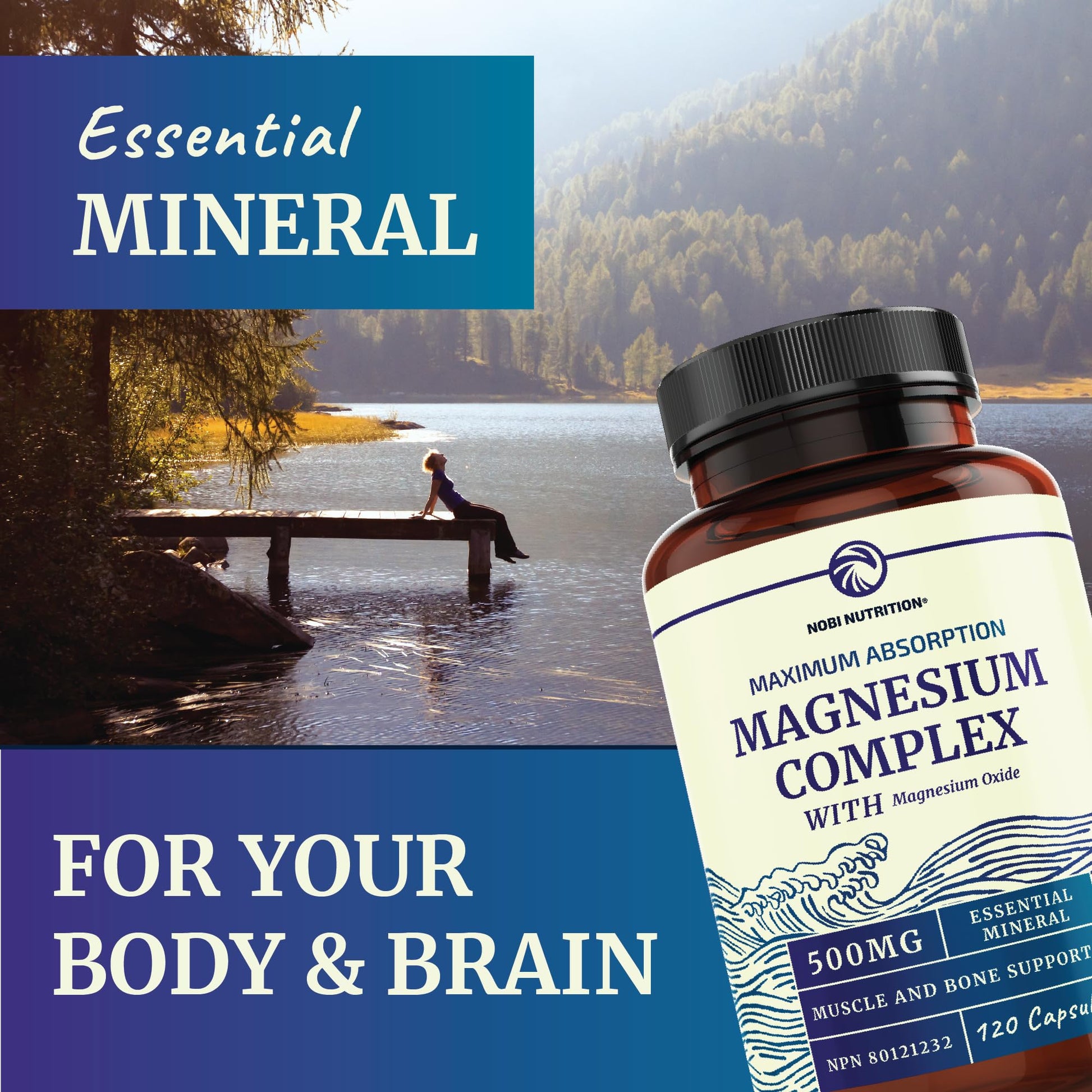 Magnesium Citrate Complex | 500 MG | High Absorption Formula | Calm, Relaxation Nobi Nutrition Au supplements