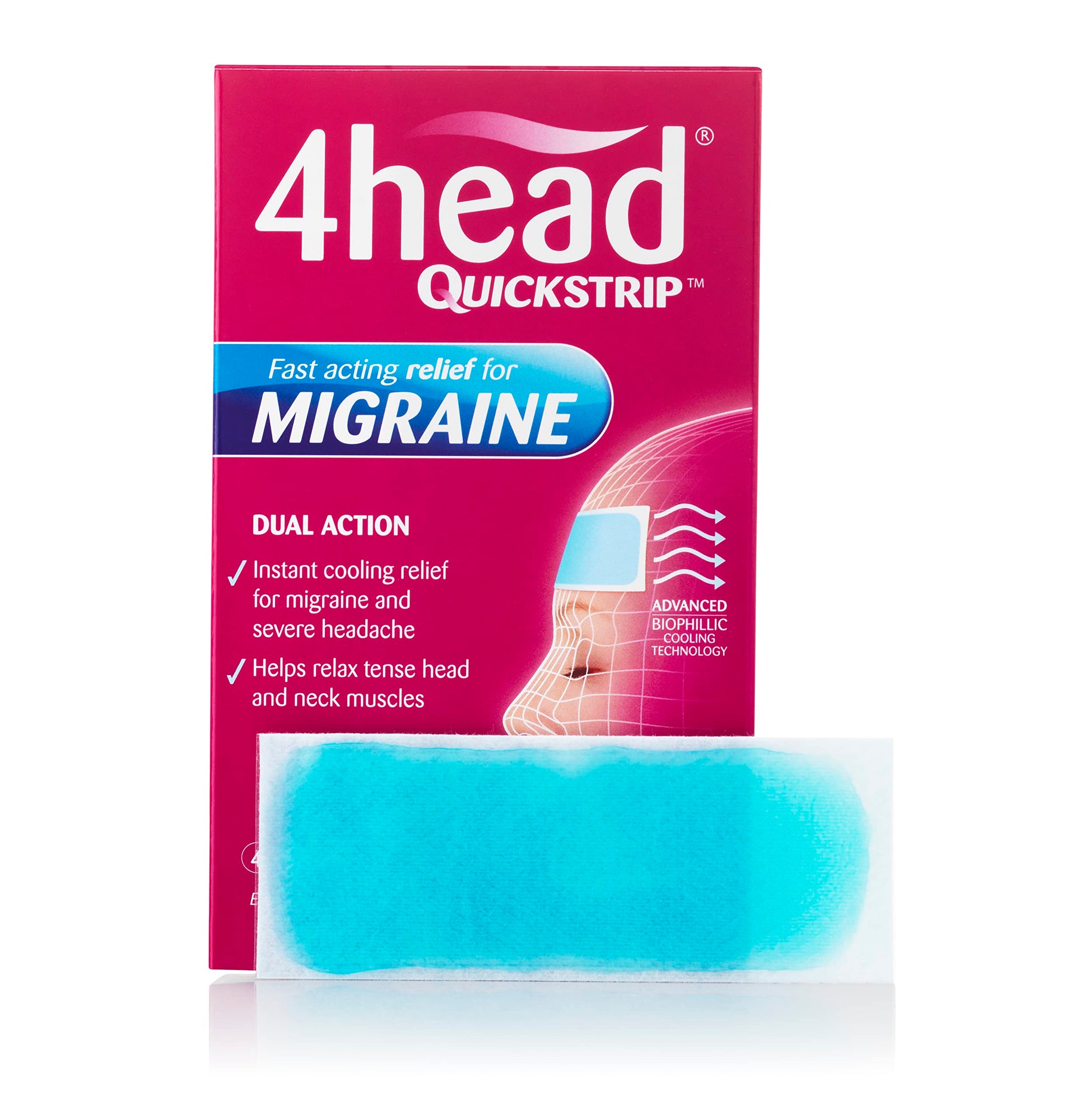 4Head Quickstrip Headache and Migraine Relief Strips - Pack of 4 4 Head Au supplements
