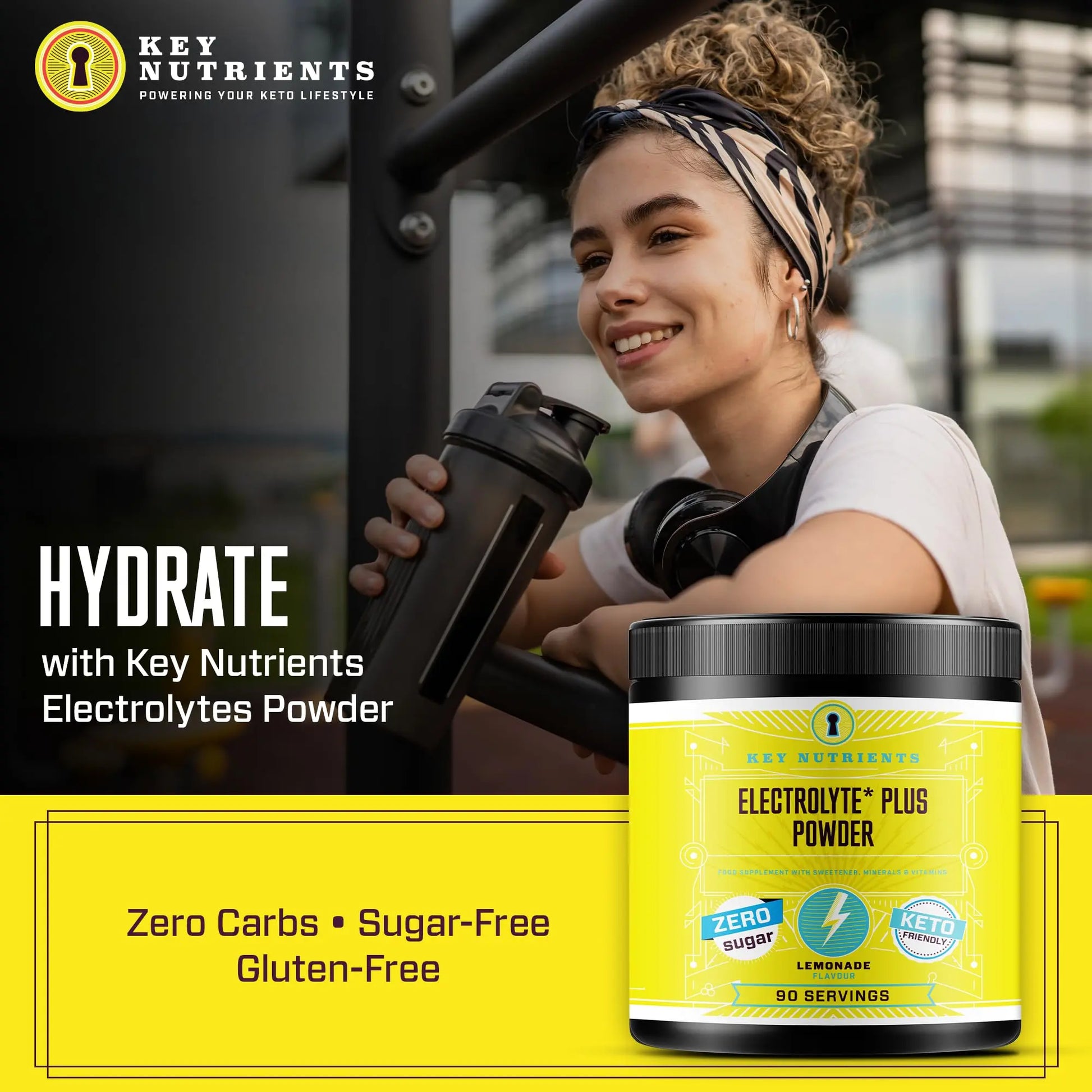 Key Nutrients Electrolytes Hydration Powder - Refreshing Lemonade Drink Mix KEY NUTRIENTS Au supplements