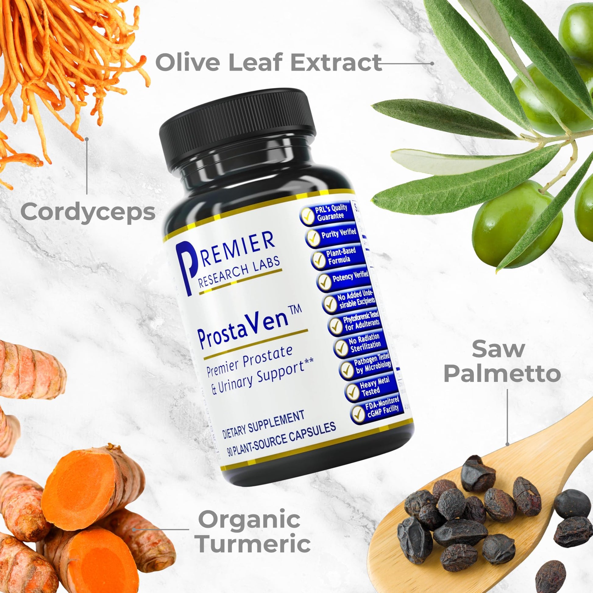Premier Research Labs ProstaVen - Prostate Supplements for Men, Prostate Health Formula, Natural Supplement with Organic Saw Palmetto - 90 Vegetarian Capsules Premier Research Labs Au supplements