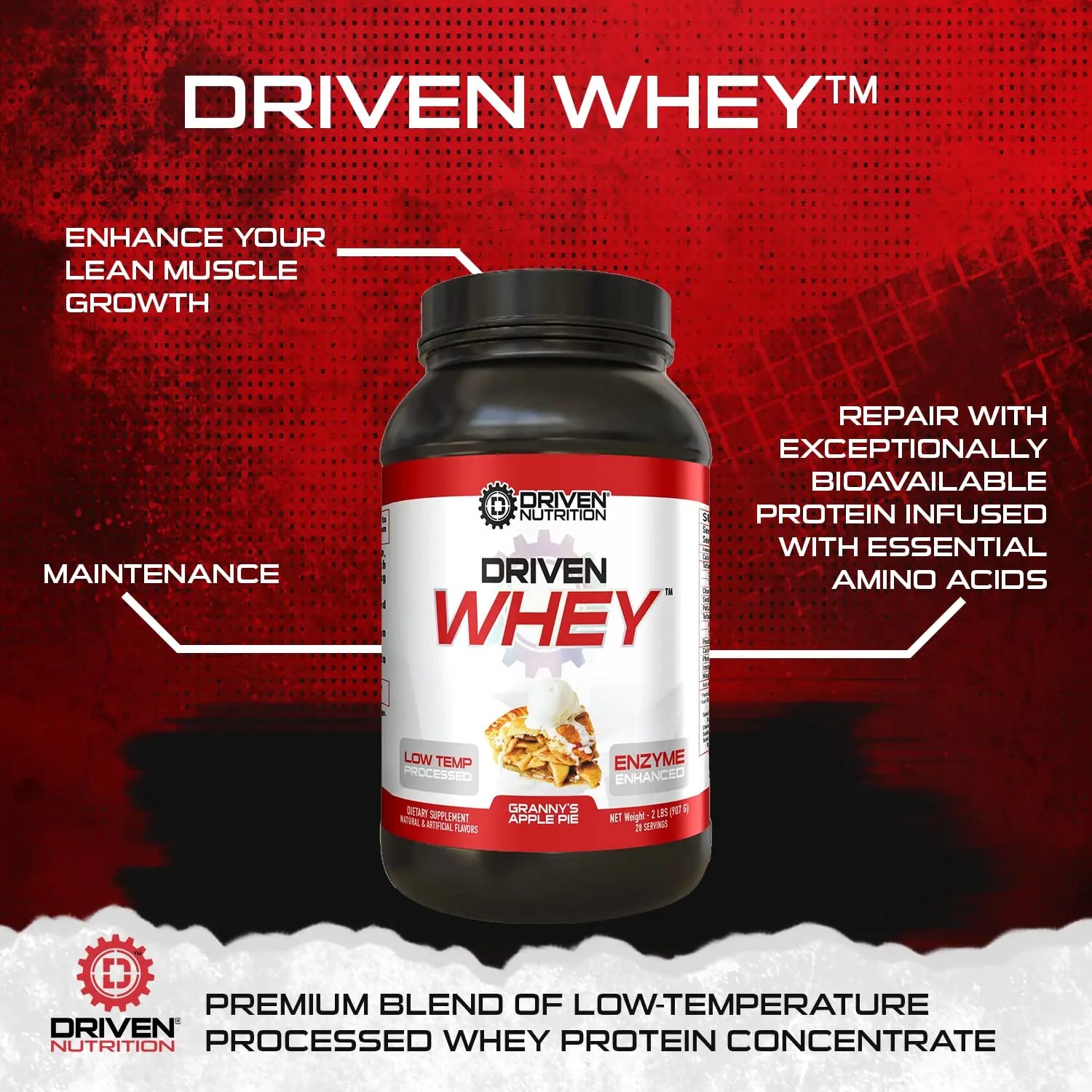 Driven WHEY- Grass Fed Whey Protein Powder: Delicious, Clean Protein Shake- Improve Driven Nutrition Au supplements