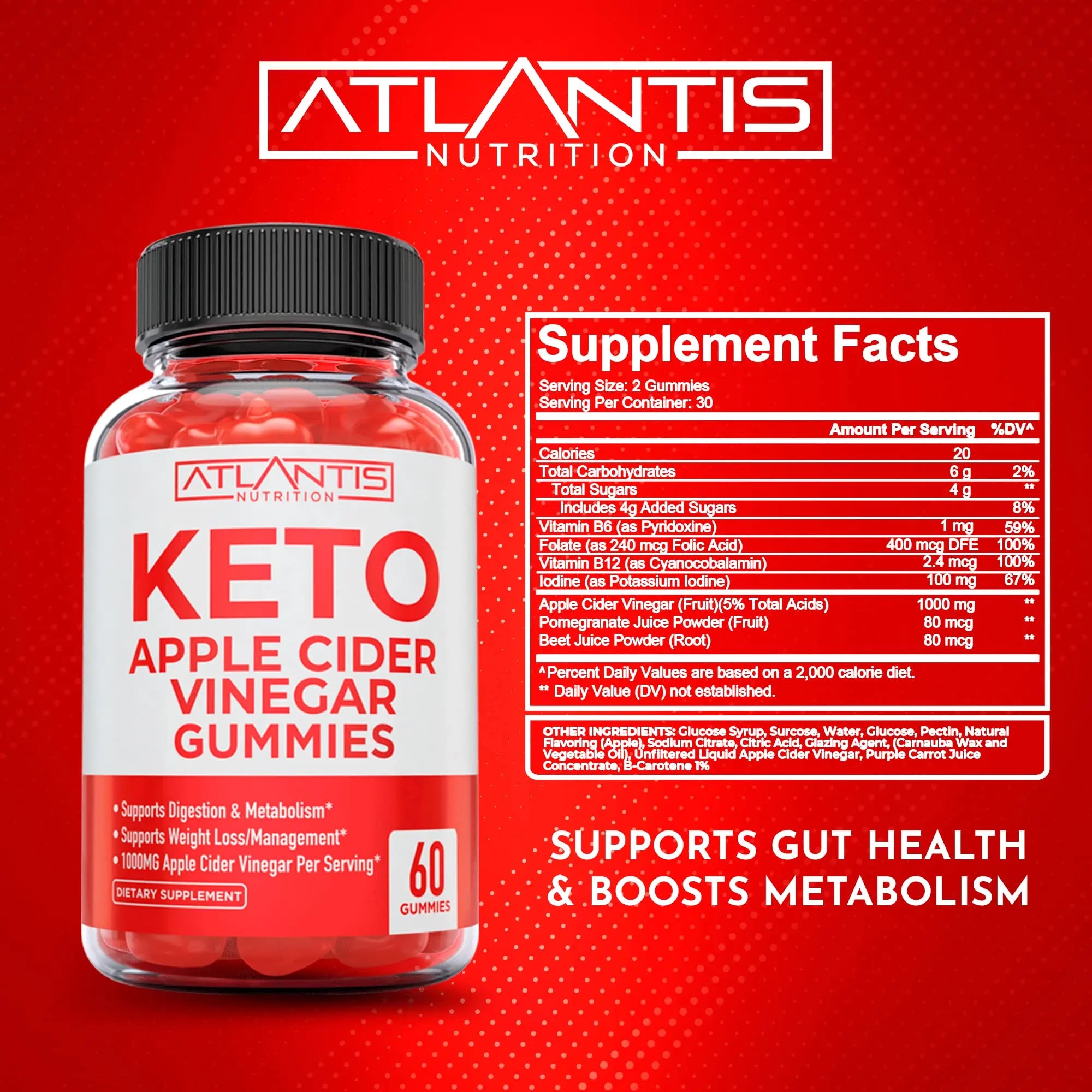 Keto ACV Gummies for Weight Loss - Apple Cider Vinegar Keto ACV Gummies Formulated Atlantis Nutrition Au supplements