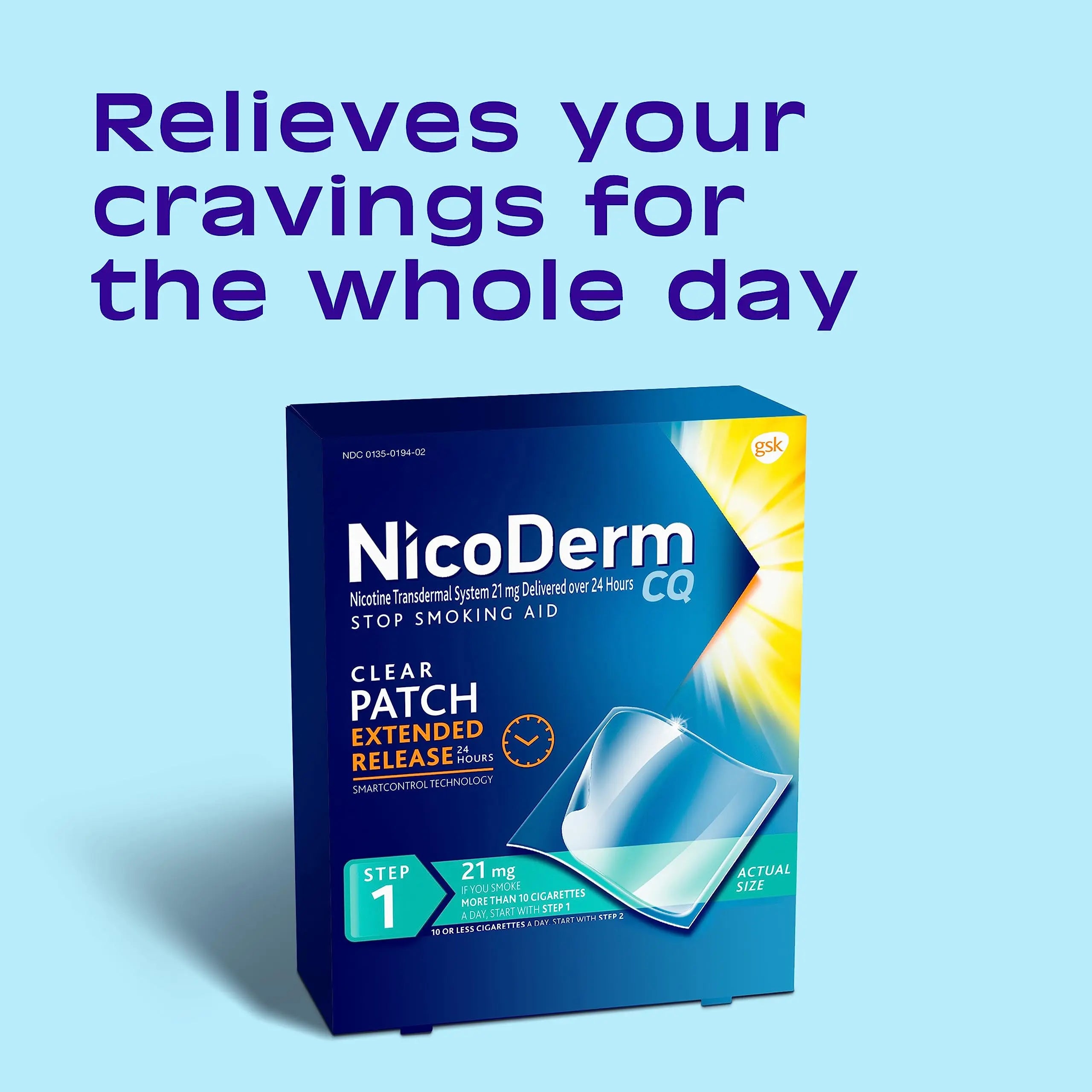 NicoDerm CQ Step 1 Nicotine Patches to Quit Smoking, 21mg, Stop Smoking NicoDerm Au supplements