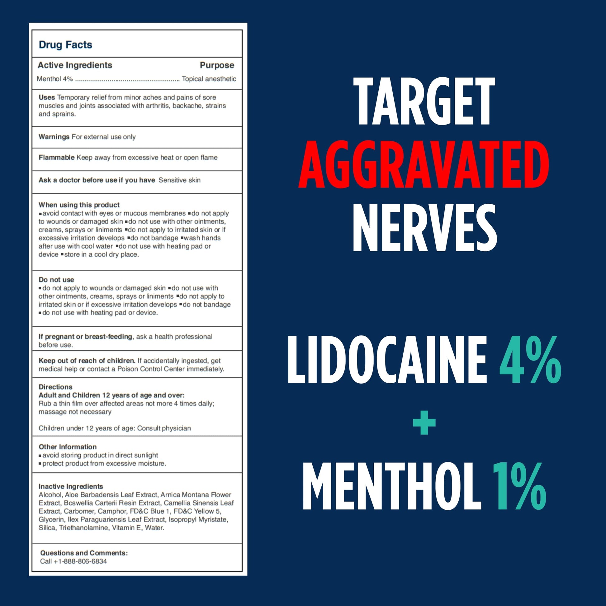 NOVEHA Lidocaine Roll-On Gel 4% | Maximum Strength Temporary Topical Pain Relief for Minor Muscle & Joint Aches | Cooling Formula with Menthol & Arnica | Non-Greasy, Quick-Drying | 2.5 fl oz NOVEHA Au supplements