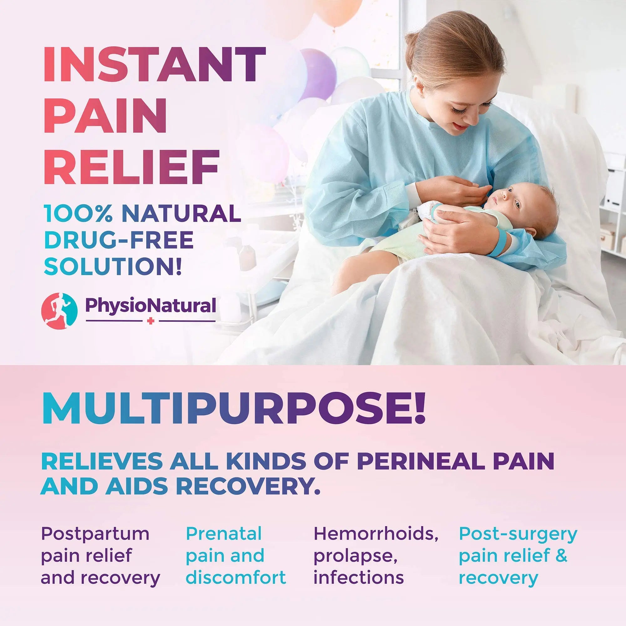 Reusable Perineal Ice Packs with Washable Sleeves – for Hemorrhoids, Postpartum Vaginal Pain PhysioNatural Au supplements