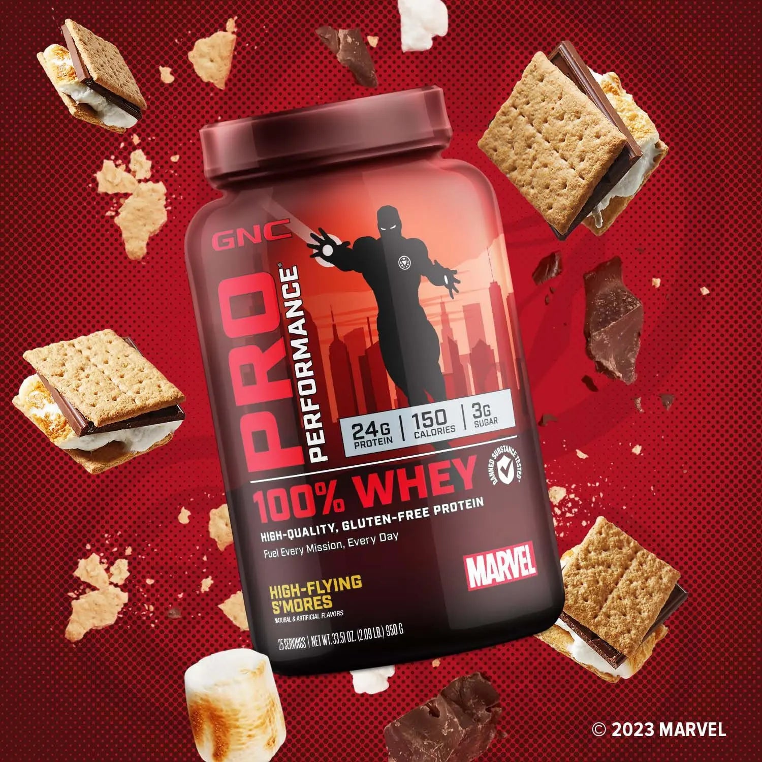 GNC Pro Performance 100% Whey - Marvel: High-Flying S'Mores - 25 Servings GNC Au supplements