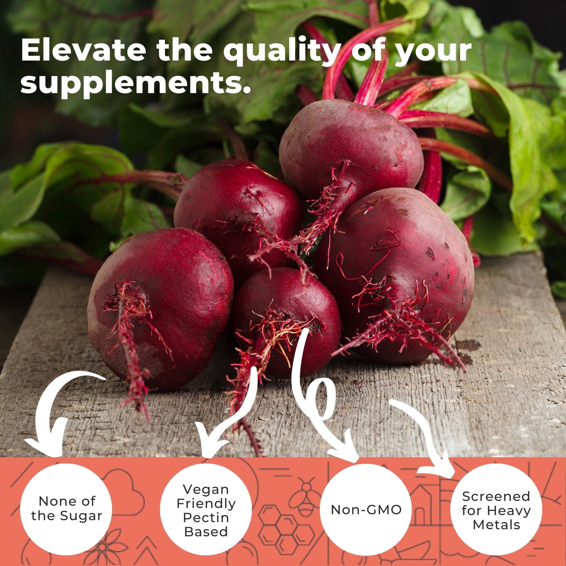 Eleva Nutrition Sugar-Free Beet Root Gummies- Vitamin C & B9- Memory & Focus Chews- Nitric Oxide -Energy Beet Supplement- 90 Organic Beetroot Chews for Men & Women Eleva Nutrition Au supplements