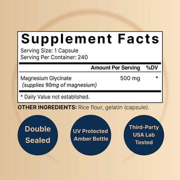 2 Pack Magnesium Glycinate 500mg, 480 Capsules – 100% Chelated for Max Absorption NatureBell Au supplements