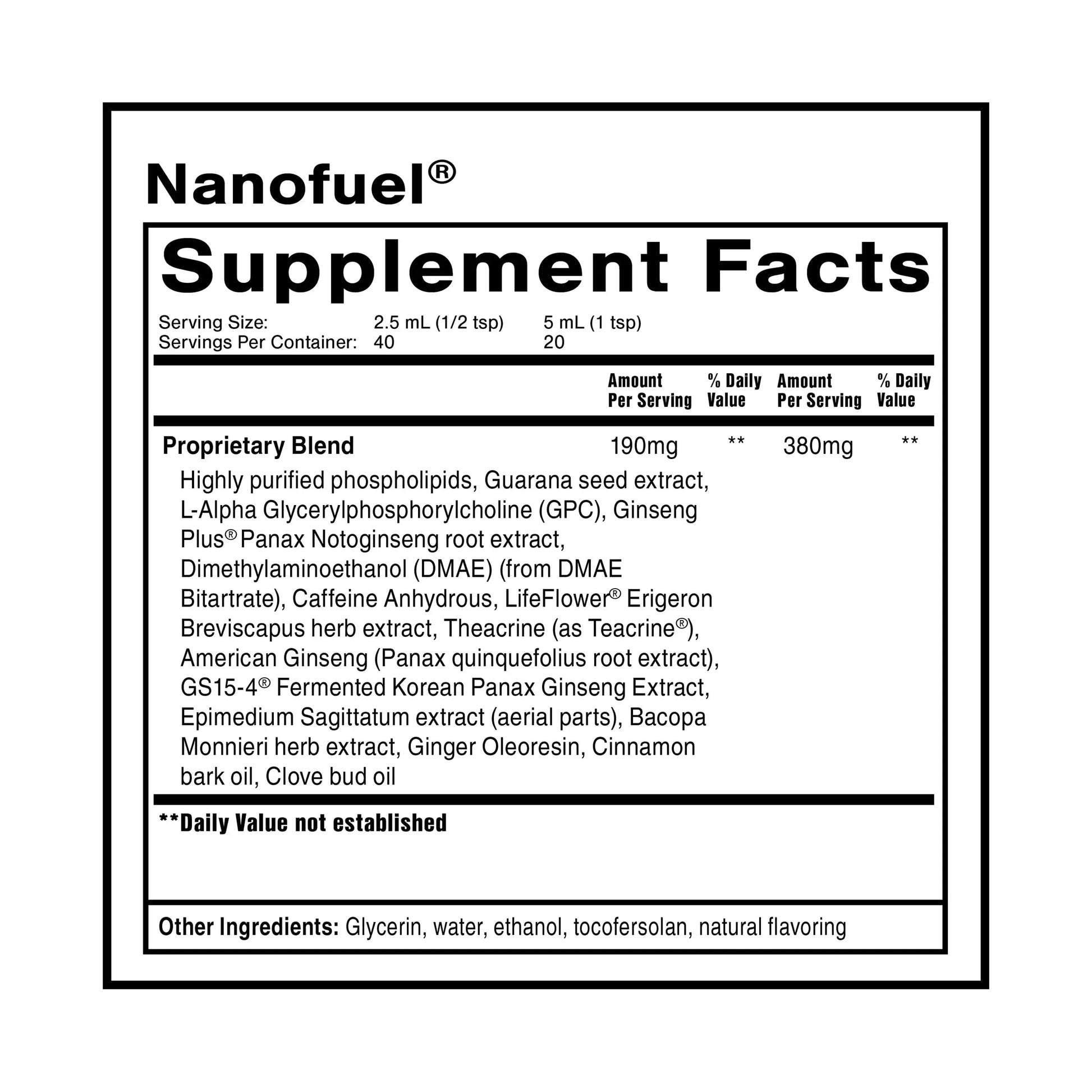 Quicksilver Scientific NanoFuel - Energy Support - Nootropic Formula Designed to Support Focus + Productivity (3.38oz / 100ml) Quicksilver Scientific Au supplements