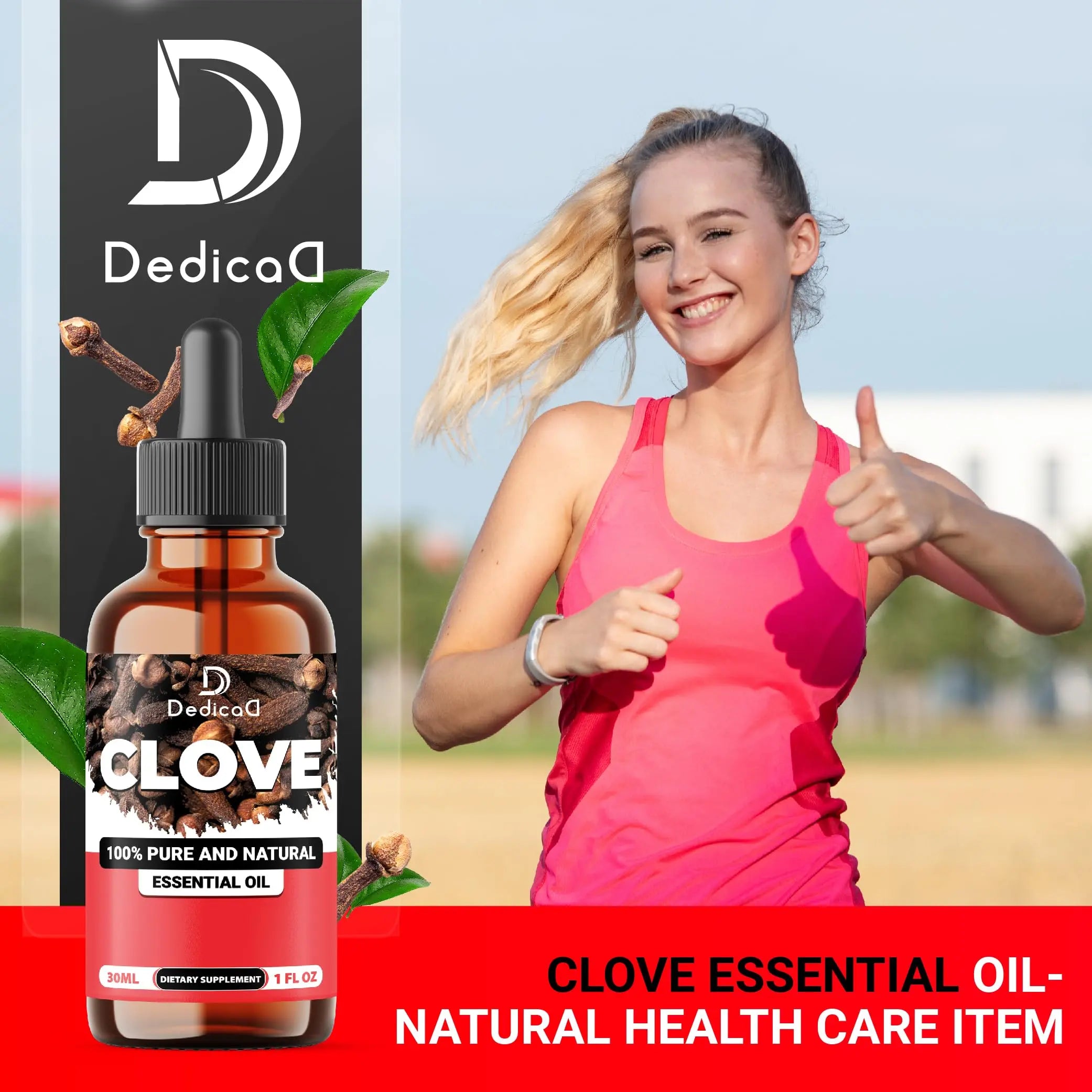 DEDICAD - 1 FL Oz - 30ml - Clove Essential Oil Supplement – for Toothache, Oral Care, Skin & Hair – Clove Oil Organic DEDICAD Au supplements