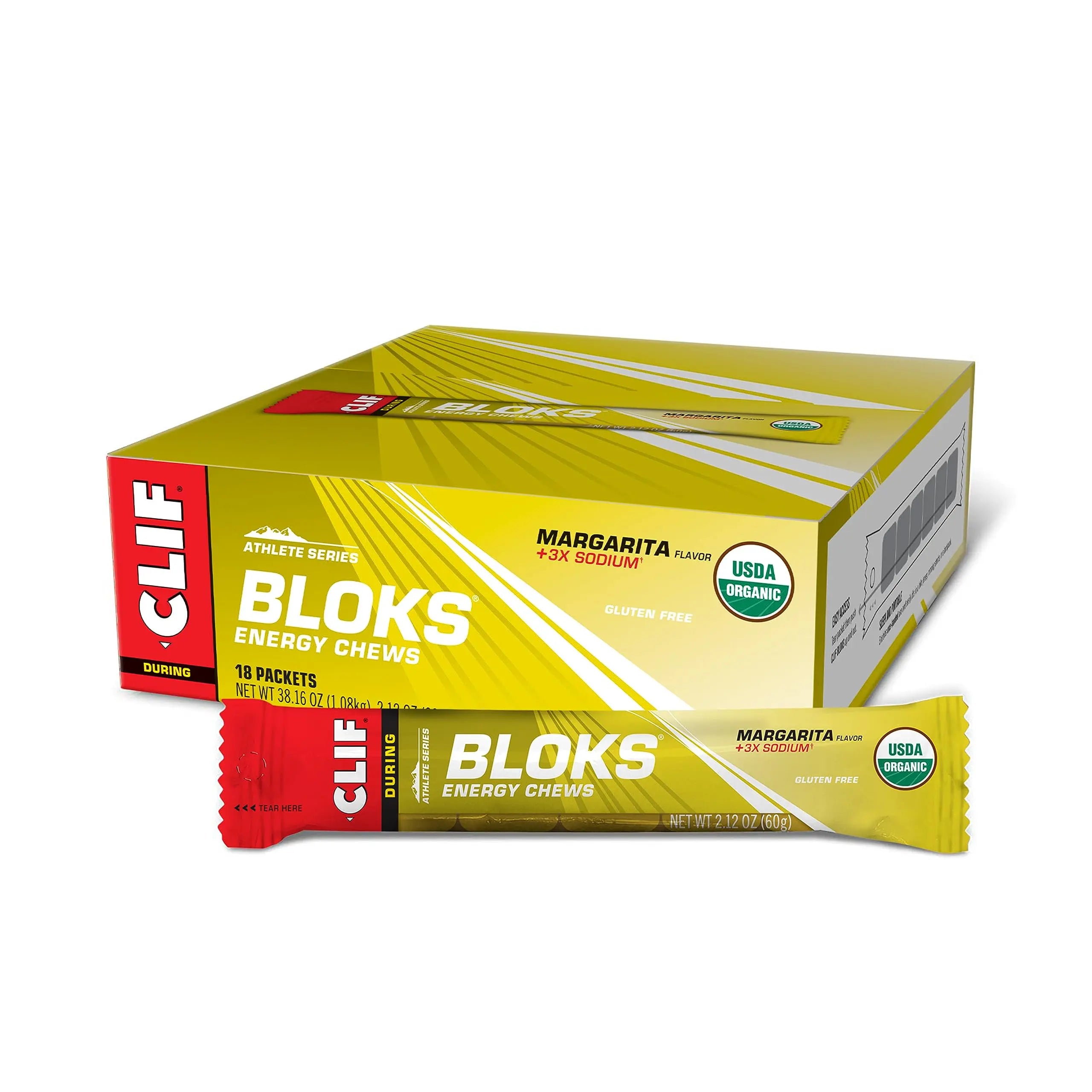 CLIF BLOKS - Margarita Flavor with 3X Sodium - Energy Chews - Non-GMO Clif Bar Au supplements