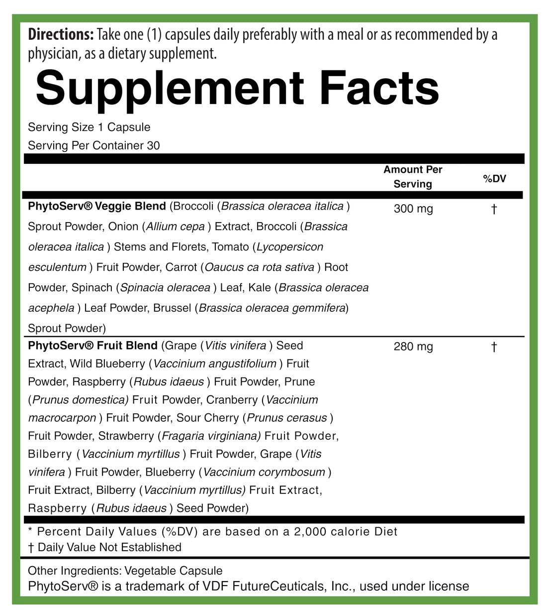 PURE® Greens & Reds Capsules - 30 Servings - 9 Daily Servings of Fruits & Vegetables in 1 Capsule - PhytoServ® Superfood Blend with Broccoli, Kale & Berries - Plant-Based Phytonutrient Shield PURE Au supplements
