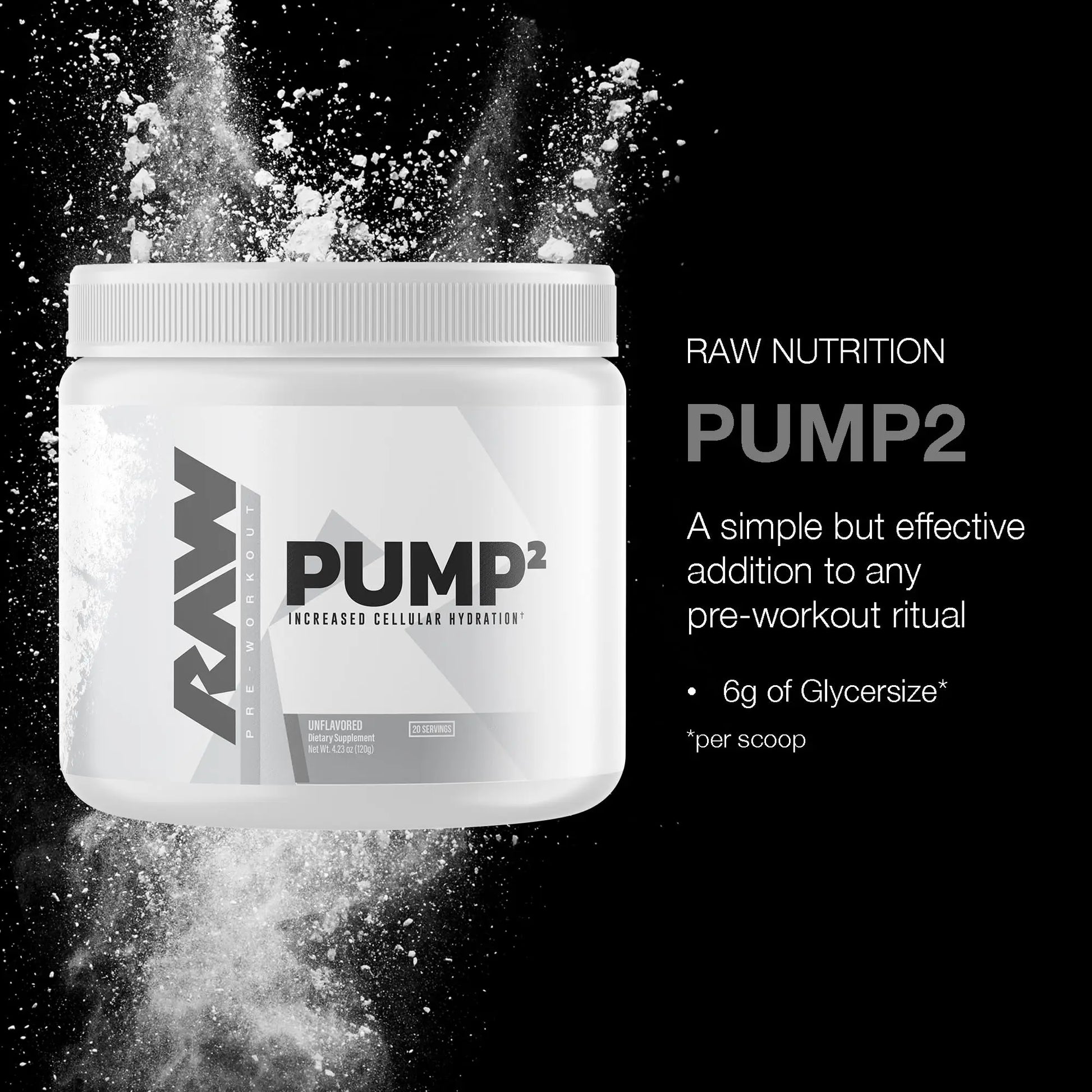 RAW Pump2 Pre Workout | Glycerol Pump Pre Workout Supplement, Pair Pump Supplement for Best Results Or Any Preworkout Powder | Enhanced Hydratio RAW Au supplements
