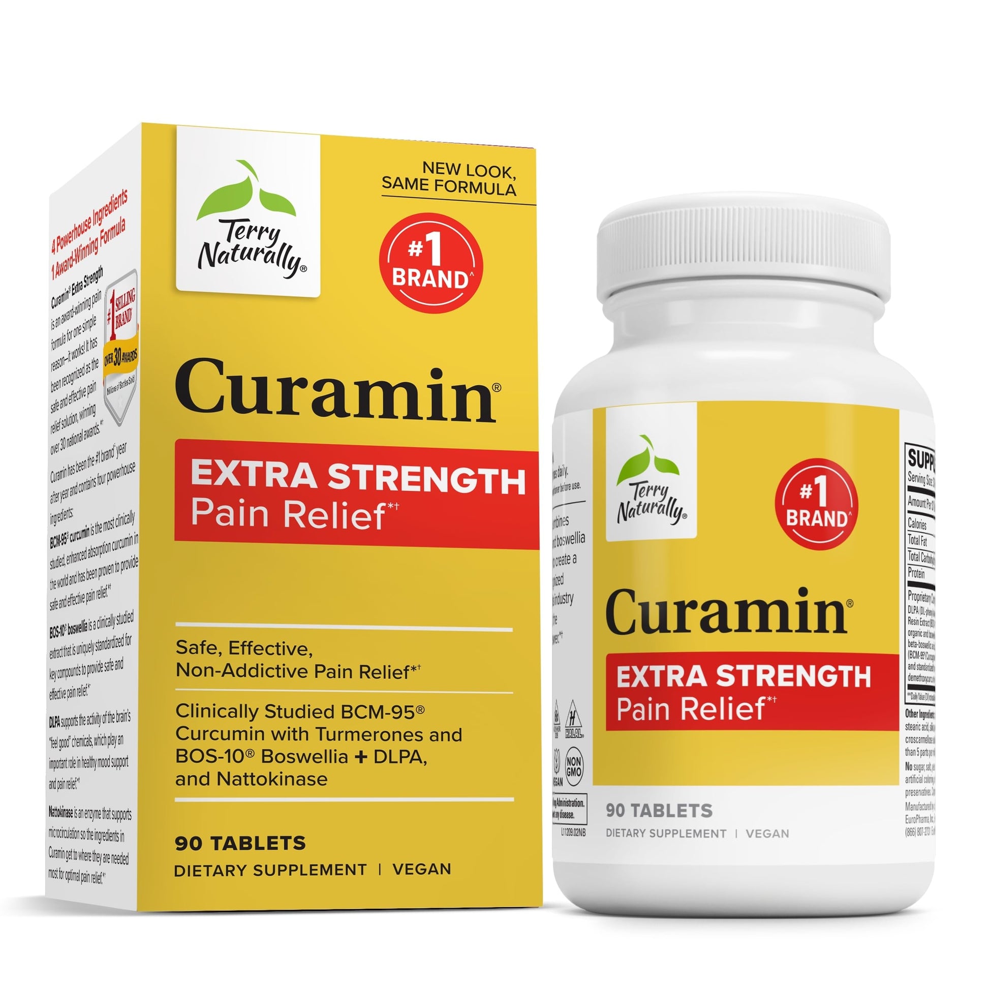 Terry Naturally Curamin Extra Strength - Curcumin & Boswellia for Healthy Circulation Support - Turmeric Supplement to Support Joints, Muscle Health & Endorphin Production - 90 Tablets Terry Naturally Au supplements
