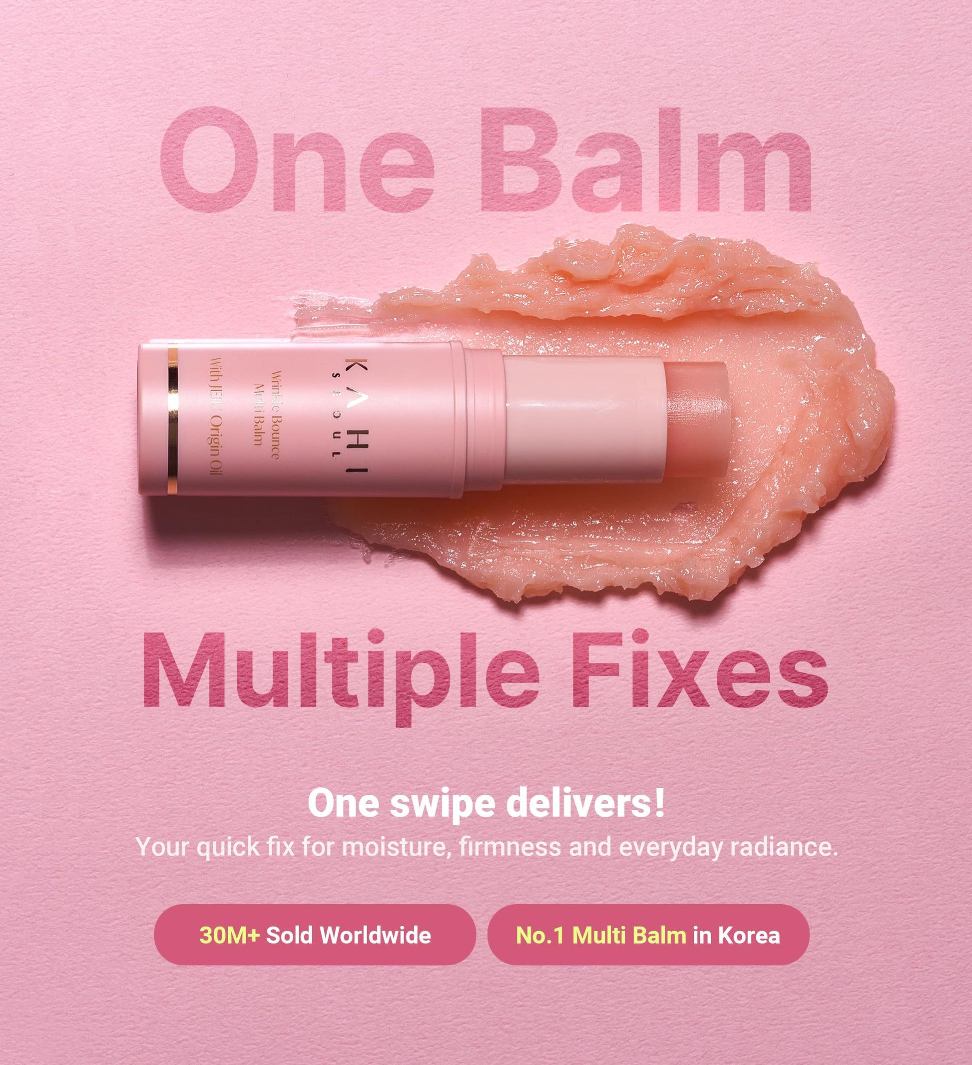 KAHI Wrinkle Bounce Multi Balm Stick | PDRN Collagen Wrinkle Stick | Korean Skin Care |All-in-One Hydrating Lip Balm Eye Cream Neck Cream Make Up Base & Face Mist Moisture Balm KAHI Au supplements