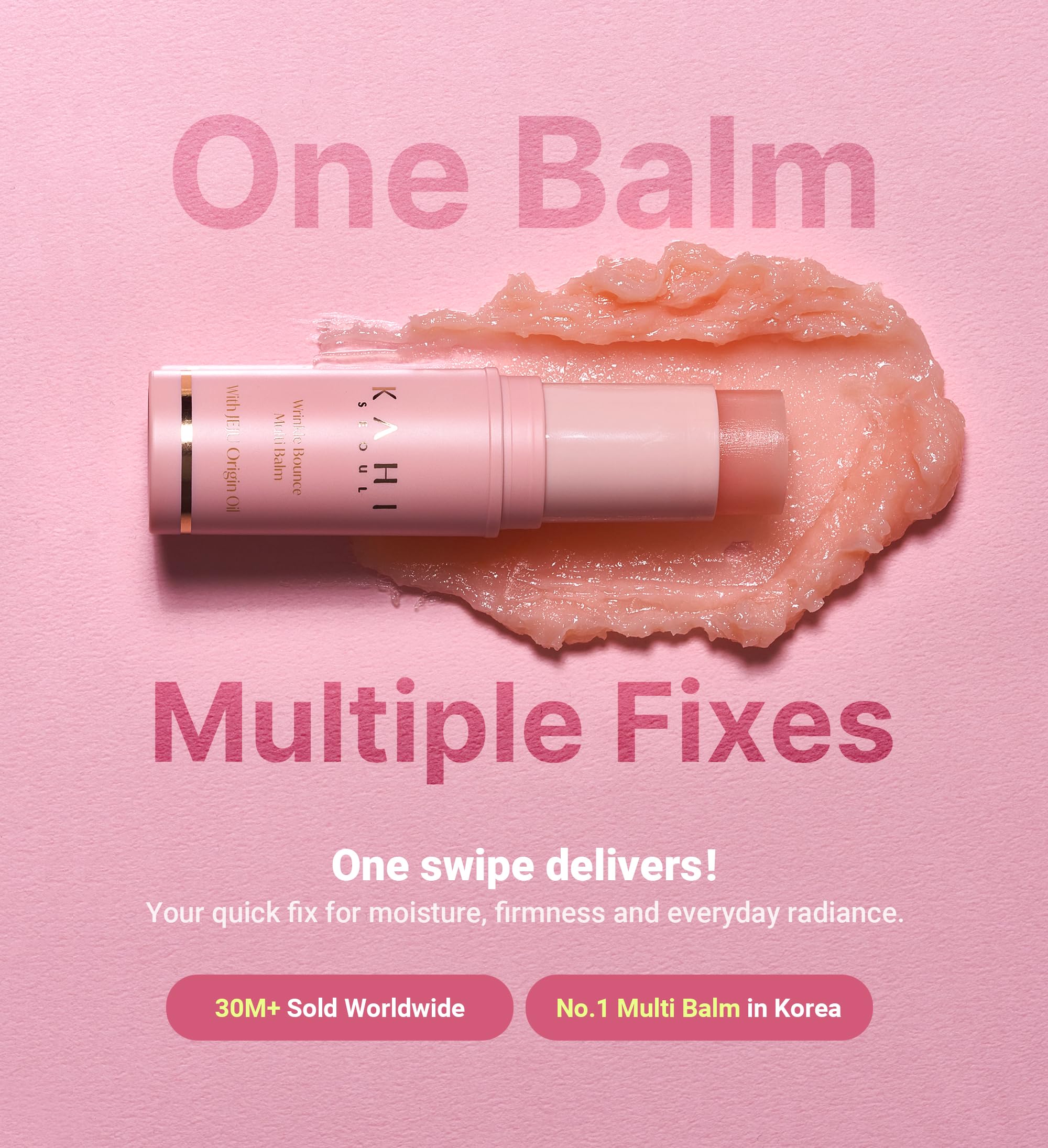 KAHI Wrinkle Bounce Multi Balm Stick | PDRN Collagen Wrinkle Stick | Korean Skin Care |All-in-One Hydrating Lip Balm Eye Cream Neck Cream Make Up Base & Face Mist Moisture Balm KAHI Au supplements