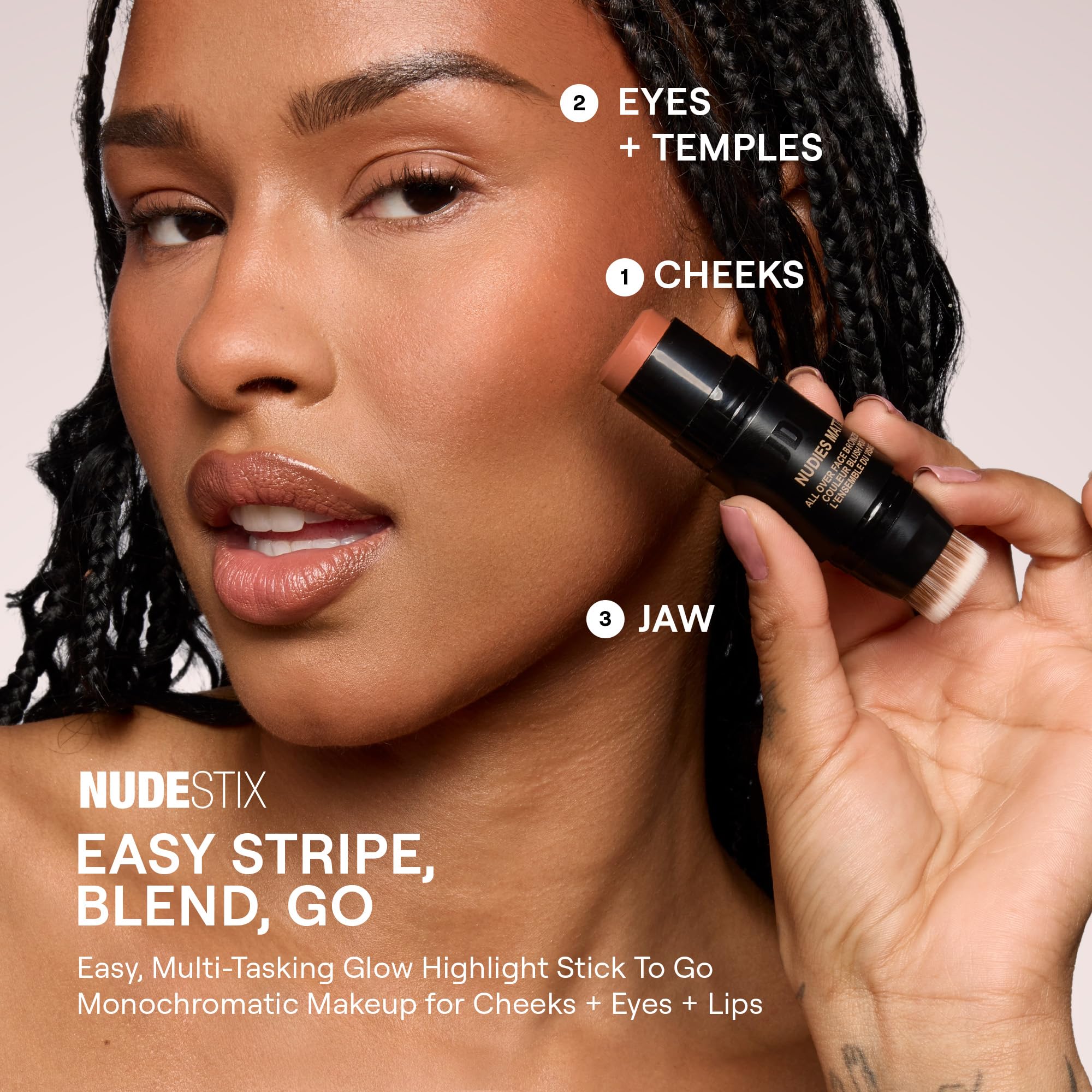 Nudestix Nudies Bronze All Over Matte Bronzing Stick – 3-in-1 Cream Bronzer for Cheeks, Eyes & Lips with Built-In Brush | Natural Contour & Sun-Kissed Glow | Bondi Bae Nudestix Au supplements