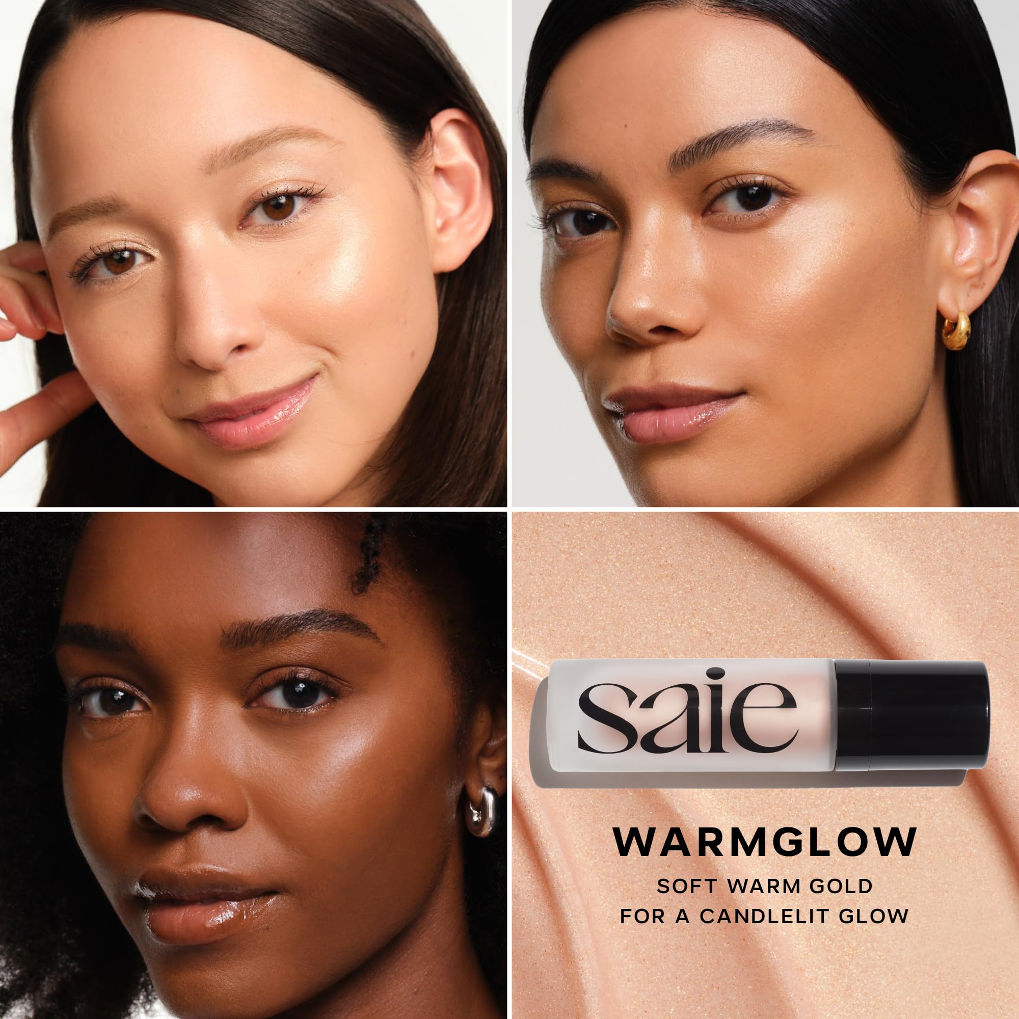 Saie Dewy Glow Duo - Dew Liquid Blush Lady (.40 oz), Mini Glowy Super Gel Warmglow (.5 oz) - Radiant Cheek Tint & Illuminating Primer for a Natural, Lit-From-Within Finish Saie Au supplements