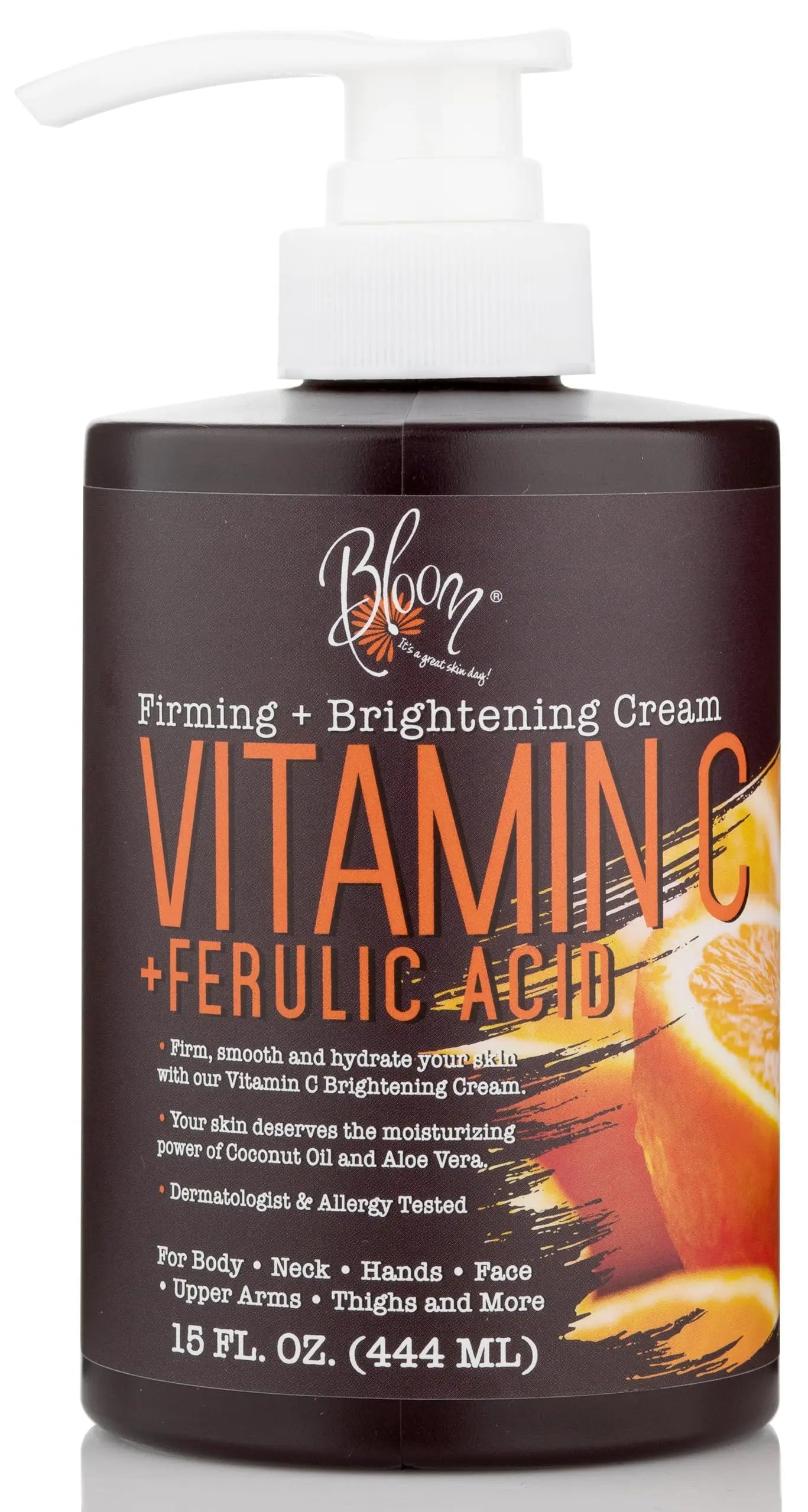 BLOOM Vitamin C Cream Body Lotion & Face Moisturizer W/Coconut Oil | Natural Skin Care BLOOM IT'S A GREAT SKIN DAY! Au supplements