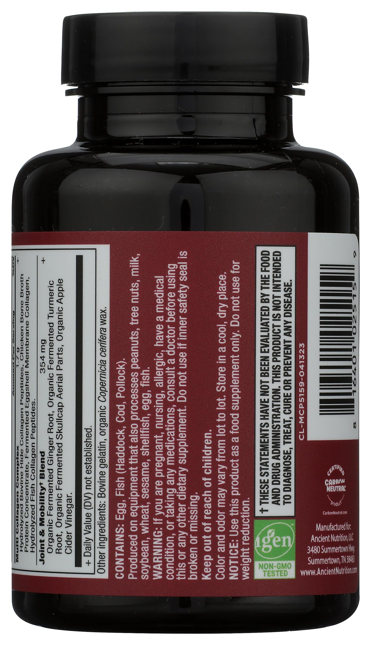 Ancient Nutrition Collagen Pills for Joint Support, Multi Collagen Capsules 45 Ct, Joint + Mobility, Supports Joints, Skin & Nails, Exercise Recovery, Paleo and Keto Friendly, Gluten Free Ancient Nutrition Au supplements