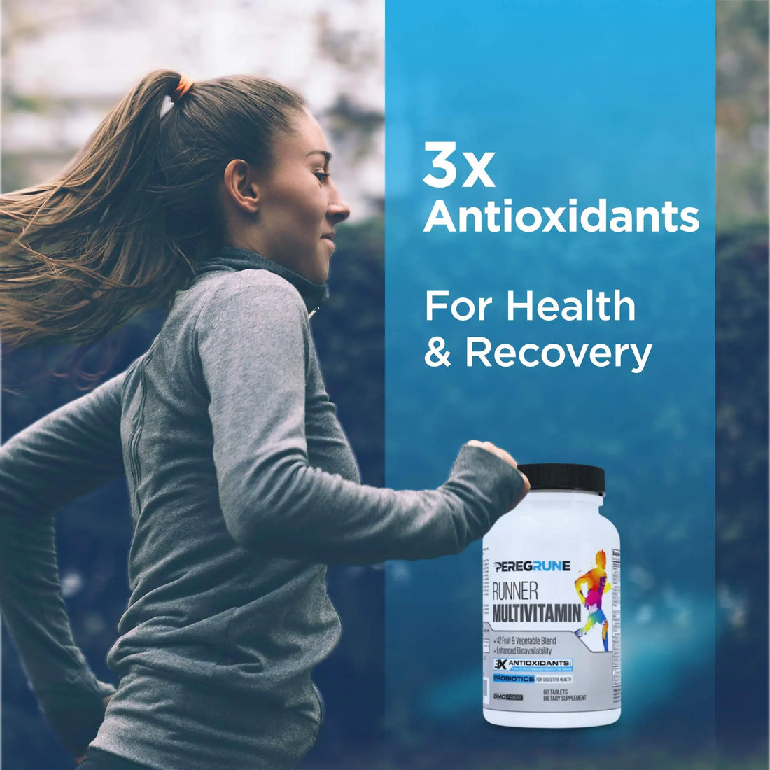 PEREGRUNE Runner Multivitamin & Omega 3 Bundle (1 Month Supply) | Antioxidants for Health & Recovery | Vitamin B Complex for Endurance, Energy, VO2 Max | Joints & Heart: 1,000mg Fish Oil PEREGRUNE Au supplements