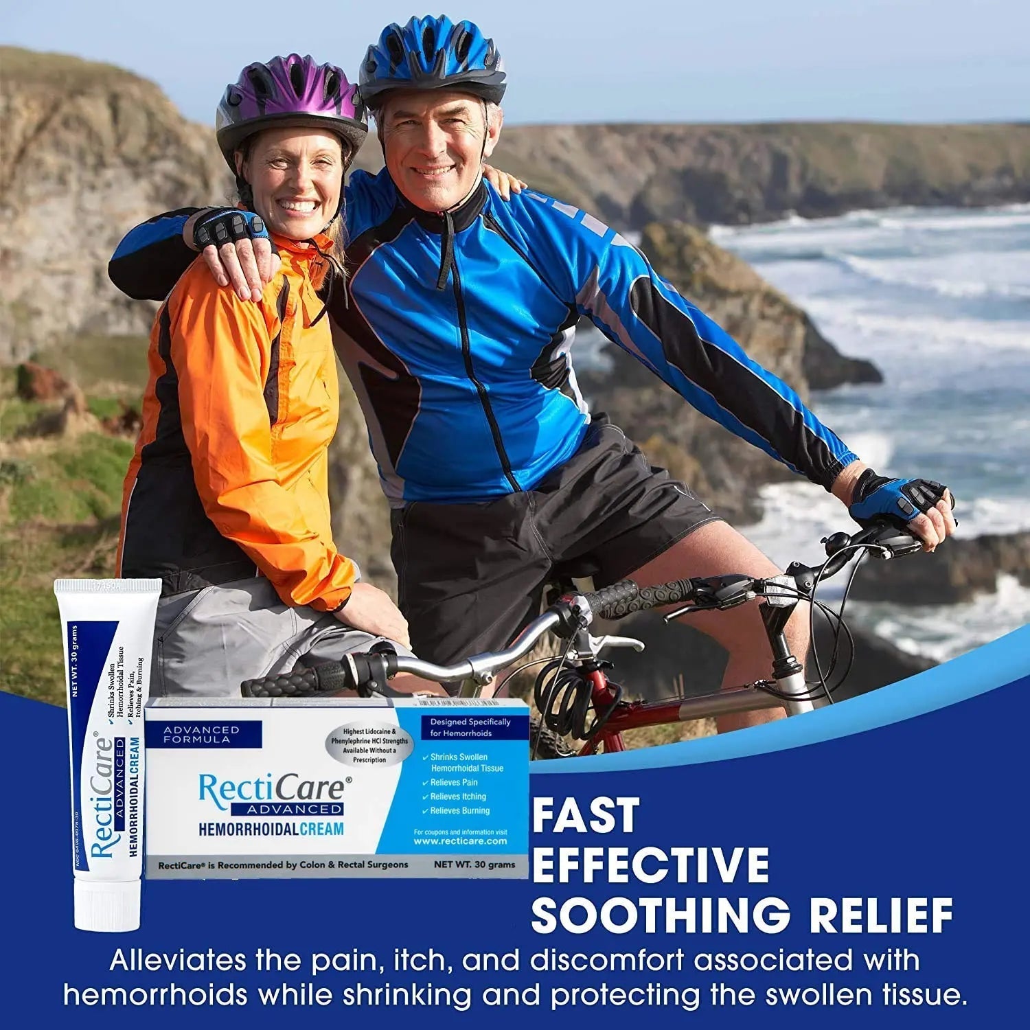 Recticare Advanced Hemorrhoidal Cream: Advanced Treatment to Shrink & Soothe Hemorrhoids - Itch, Pain, Burn Relief - 30g Hemorrhoidal Cream with Lidocaine Recticare Au supplements