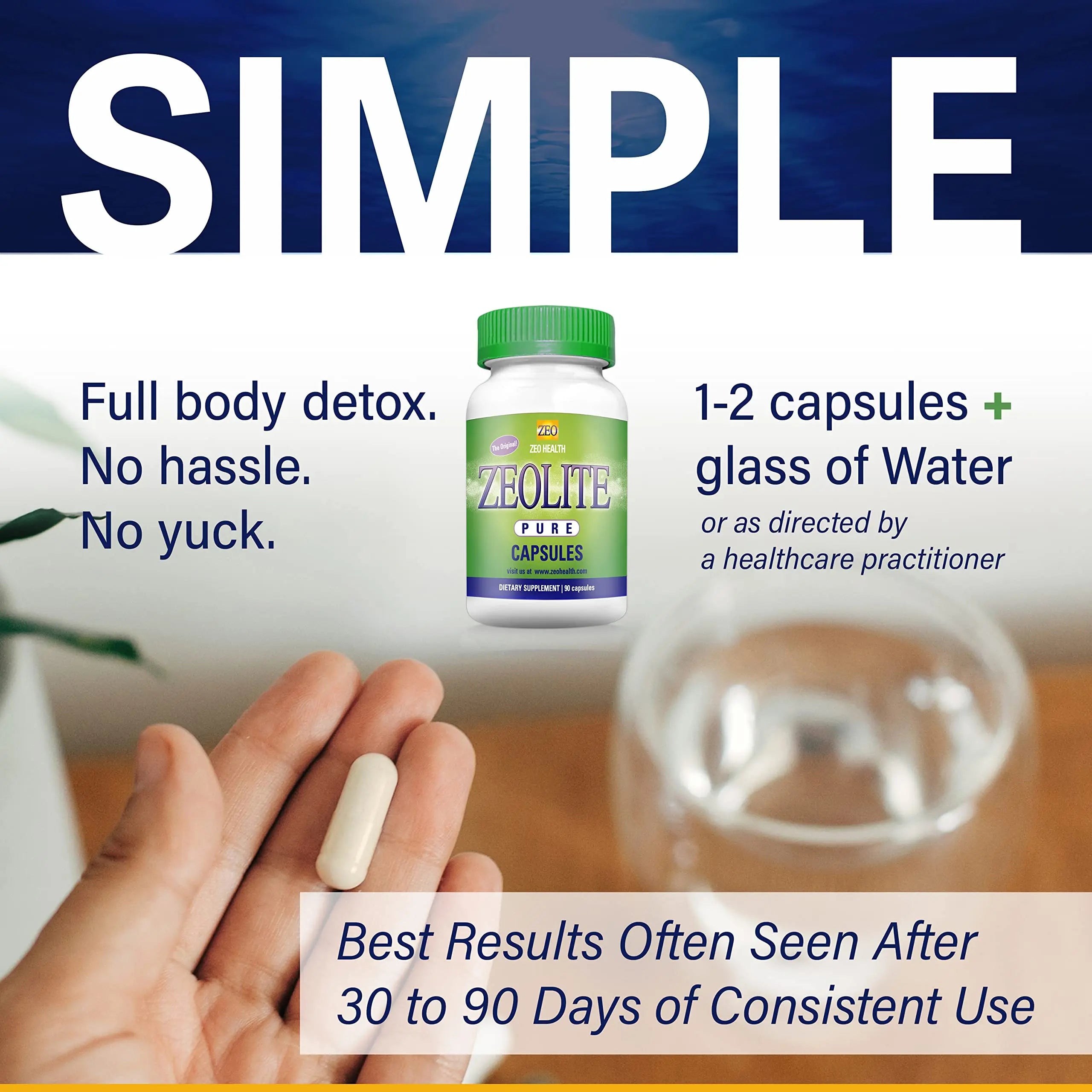 Zeolite Pure Capsules | Zeolite Detox, Extra Strength | Pure, Full Body Cleanse for Women Zeo Health Au supplements