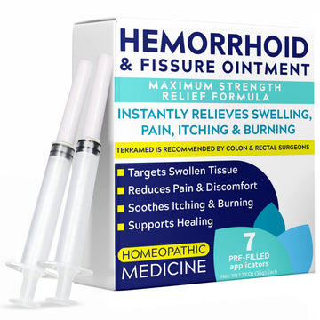 Hemorrhoid Treatment | Hemorrhoid Ointment | Hemorrhoid & Fissure Ointment | 7 Pre-Filled Applicators | Fast & Effective Relief | Reduces Swelling, Itching & Discomfort | Advanced Formula Terramed Just Think Comfort Au supplements