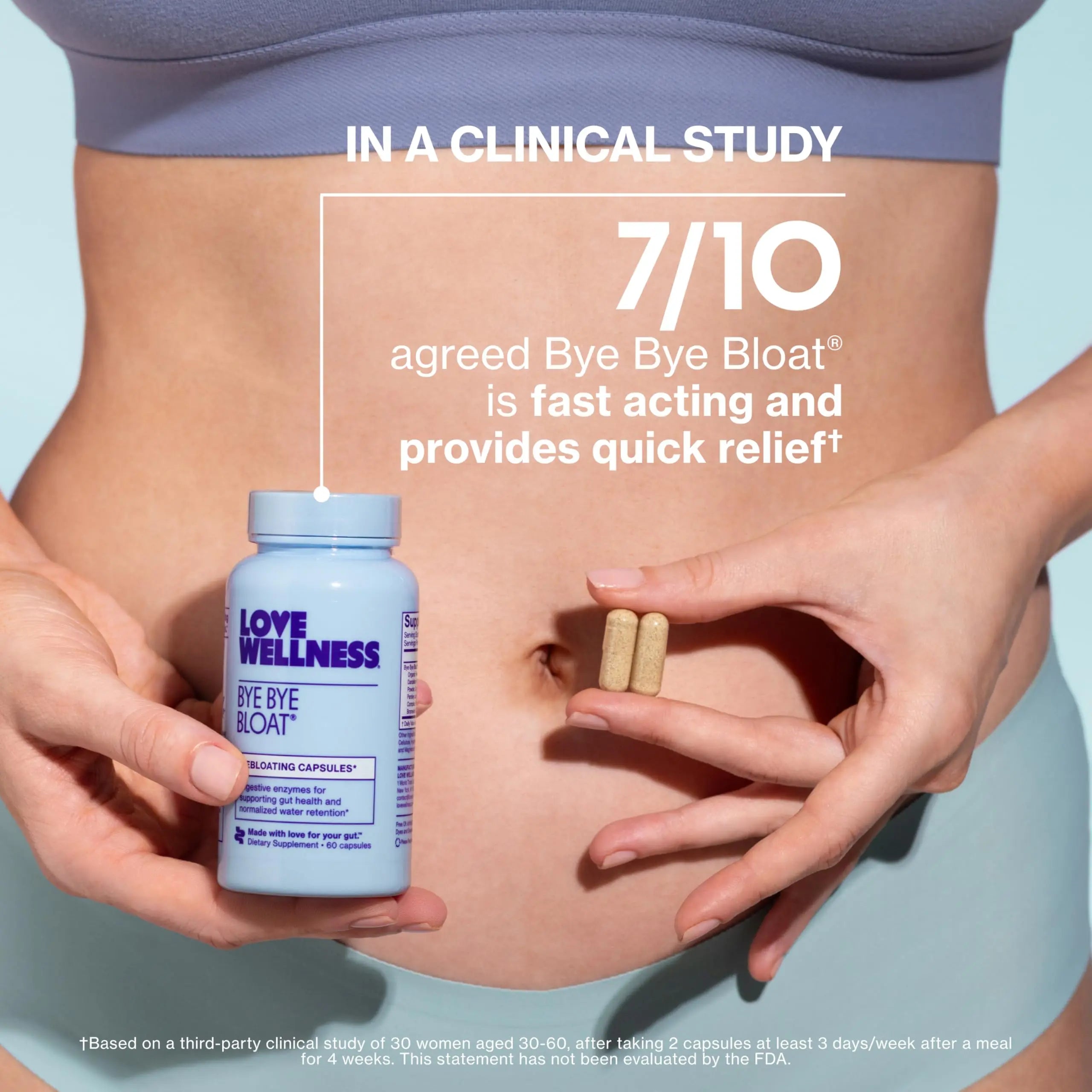 Love Wellness Bye Bye Bloat | Digestive Enzymes for Fast Acting Bloating Relief for Women | Helps Reduce Water Retention & Gas Relief | Supports Digestive Health Love Wellness Au supplements