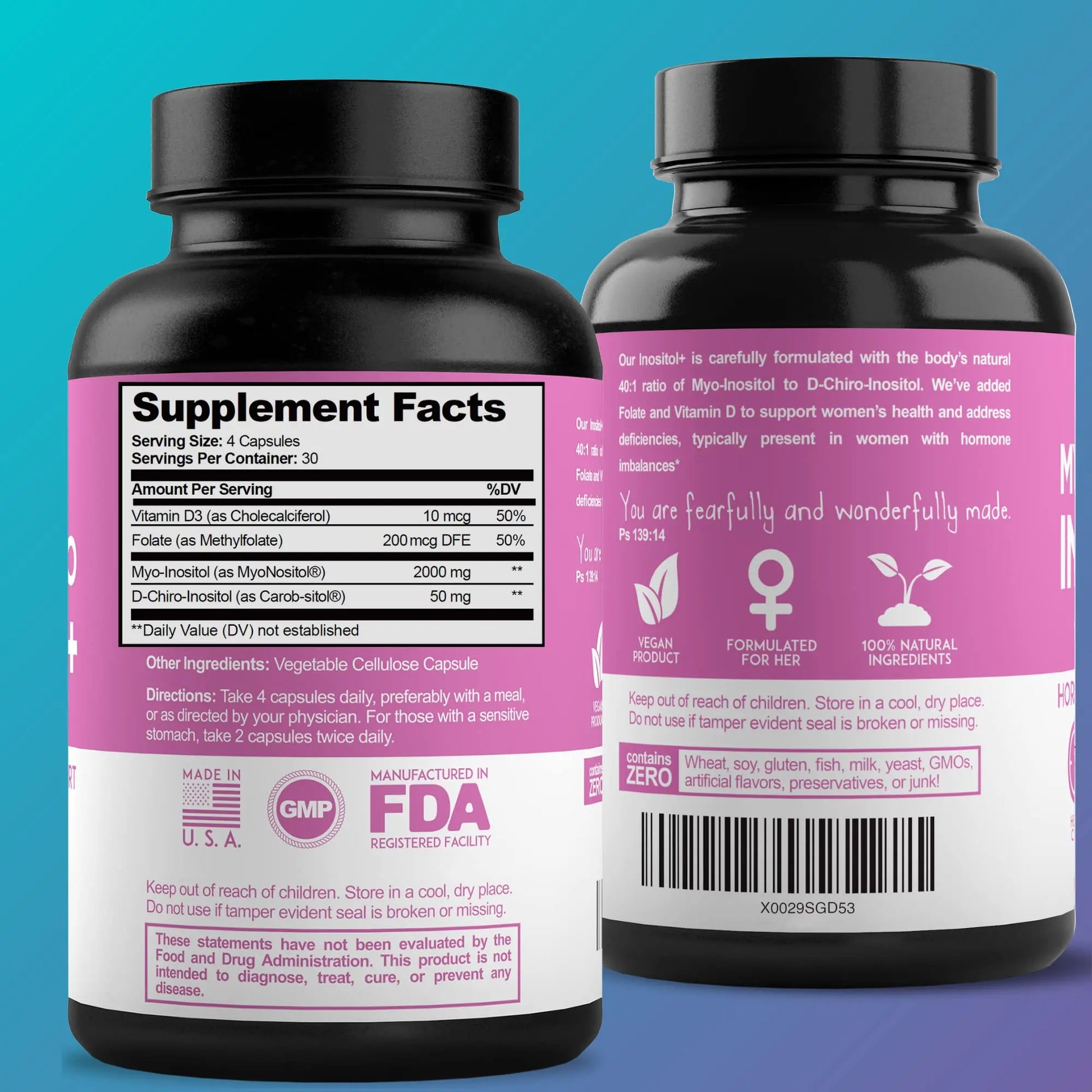 Premium Inositol Supplement Bundle - Myo-Inositol and D-Chiro Inositol Plus Folate Optify Au supplements
