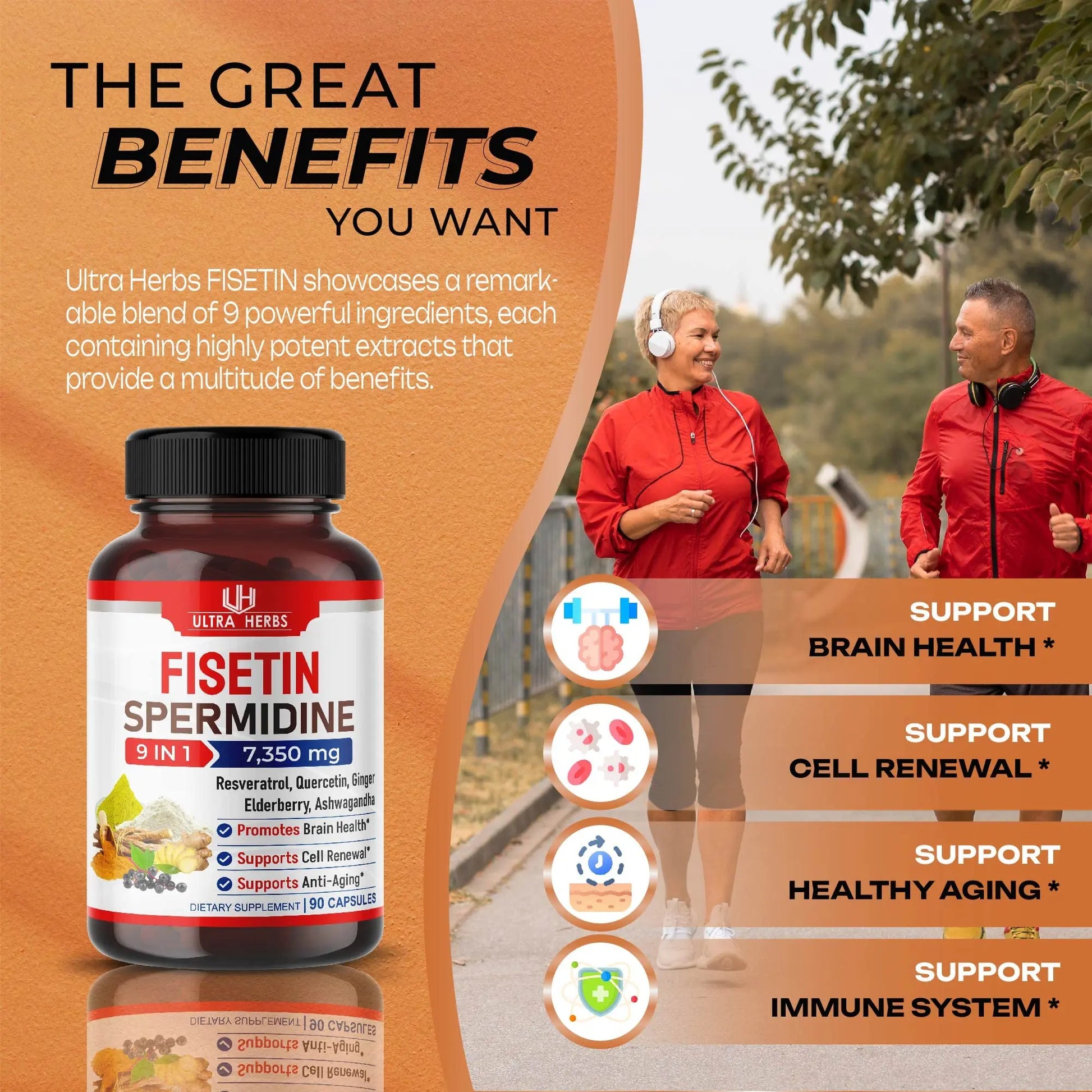 Ultra Fisetin Supplements Complex 7350mg Resveratrol 1000mg Quercetin 200mg ULTRA HERBS Au supplements