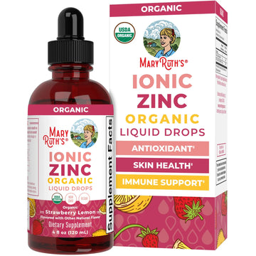 MaryRuth's Organic Liquid Zinc Supplement for Kids & Adults | Immune Support | Skin Health | Antioxidant | Cellular Metabolism | Zinc Sulfate | Vegan | Non-GMO | Sugar Free | Gluten Free | 4 oz MARYRUTH'S Au supplements