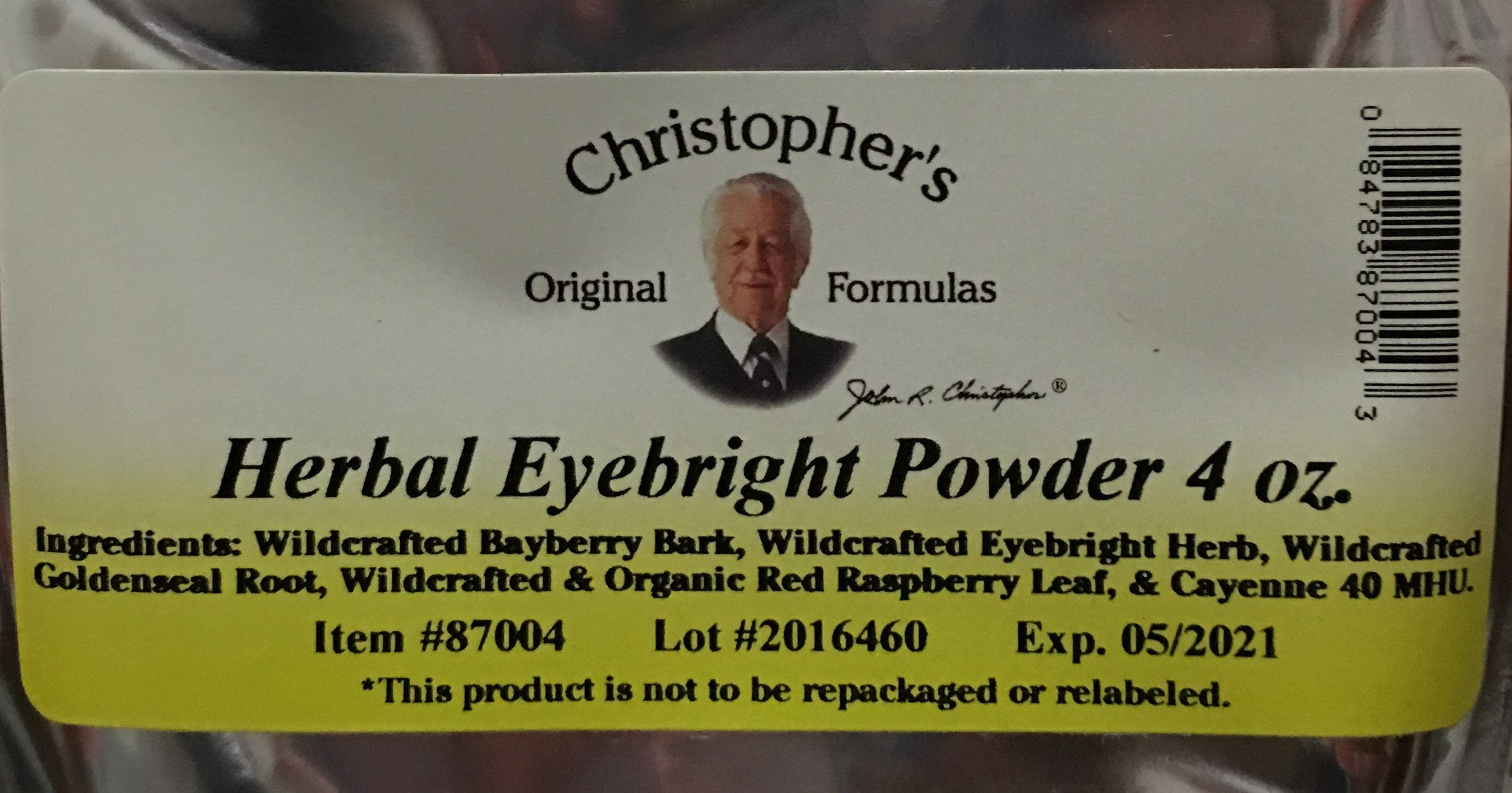 Christophers Original Formulas Herbal Eyebright Powder 4 OZ Christopher's Original Formulas Au supplements
