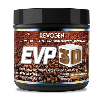Evogen EVP 3D Iced Moche Coffee | Xtreme Stimulant Free Pre-Workout Powder Arginine Evogen Au supplements