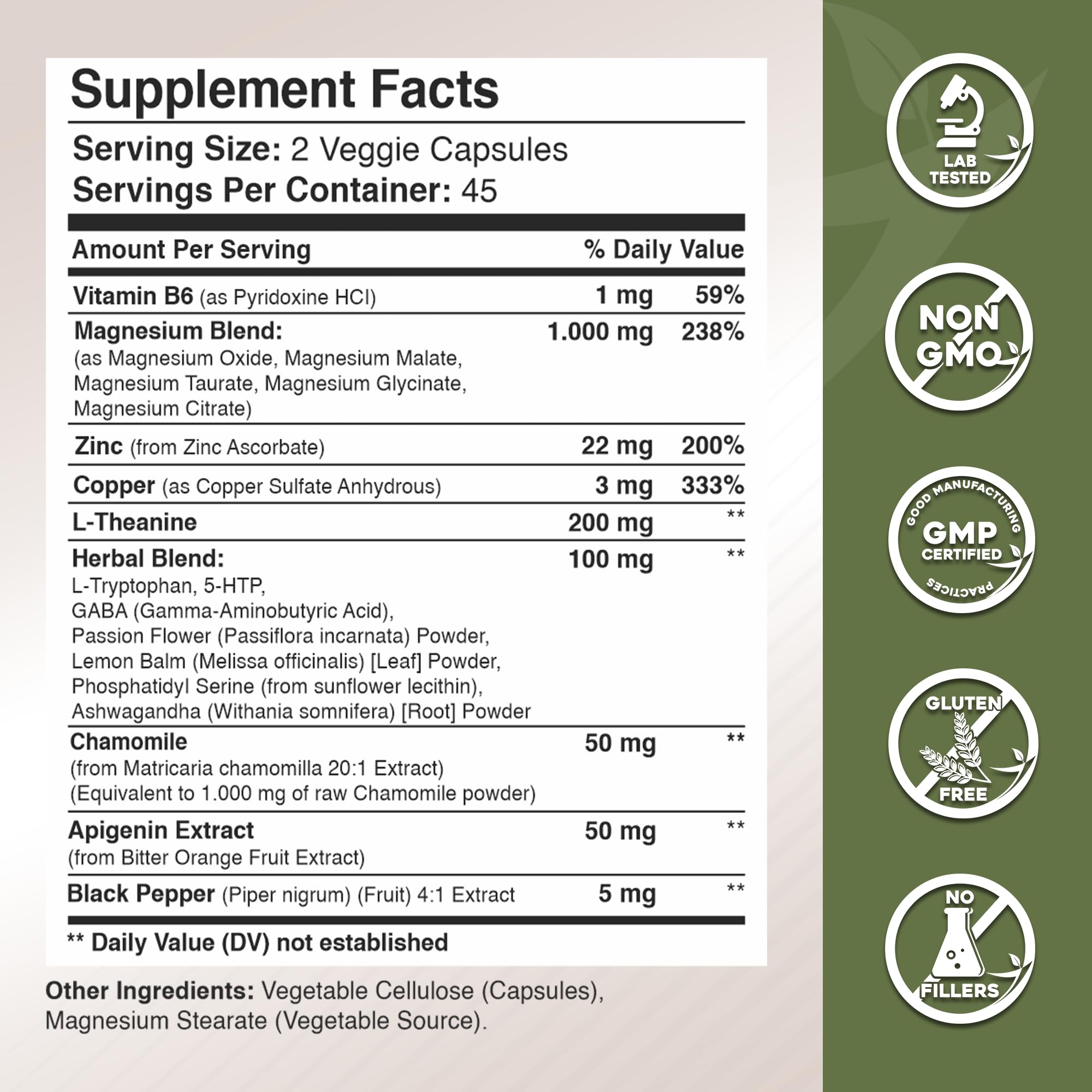 Gade Nutrition Magnesium Glycinate & Magneisum Supplements with Apigenin, L Theanine 200 mg, 5 HTP, GABA Calm Brain Booster Supplement Sleep Aid Ashwagandha L Tryptophan Chamomile GADE NUTRITION BOOST YOUR HEALTH Au supplements