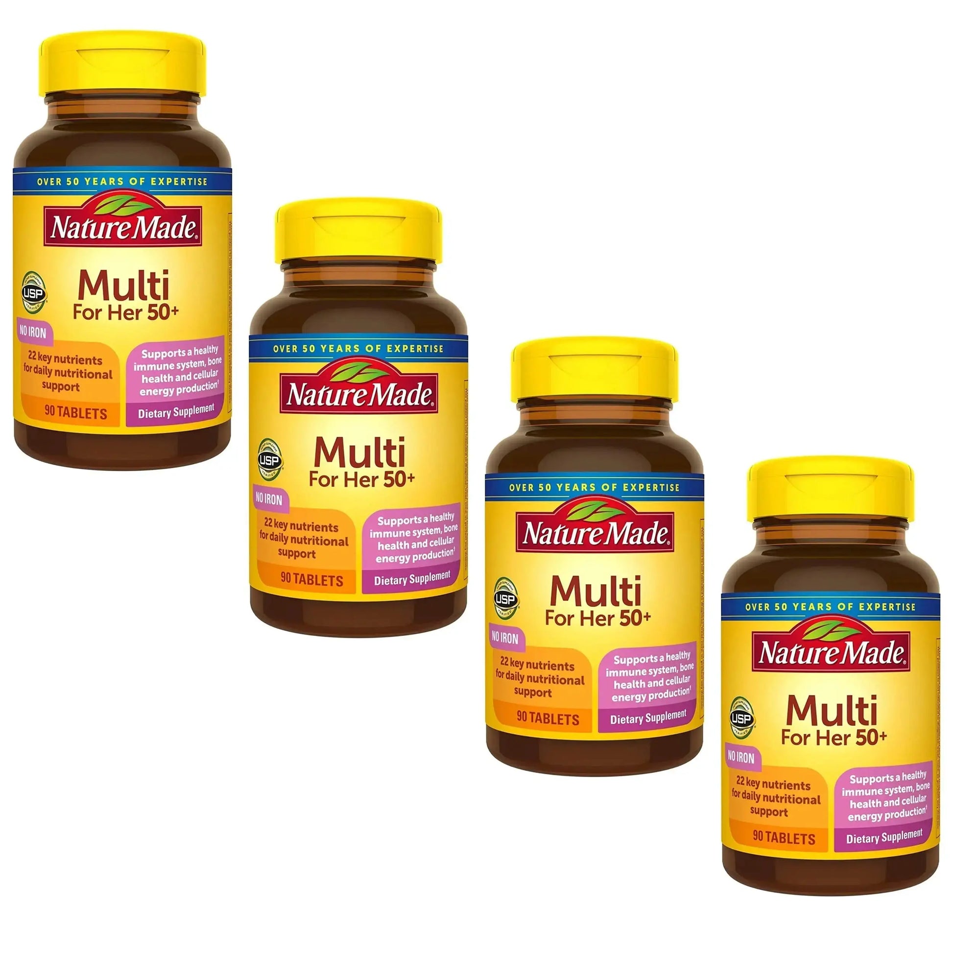 Nature Made Multi for Her 50+ Vitamin/Mineral Tablets 90 ea (Pack of 4) Nature Made Au supplements