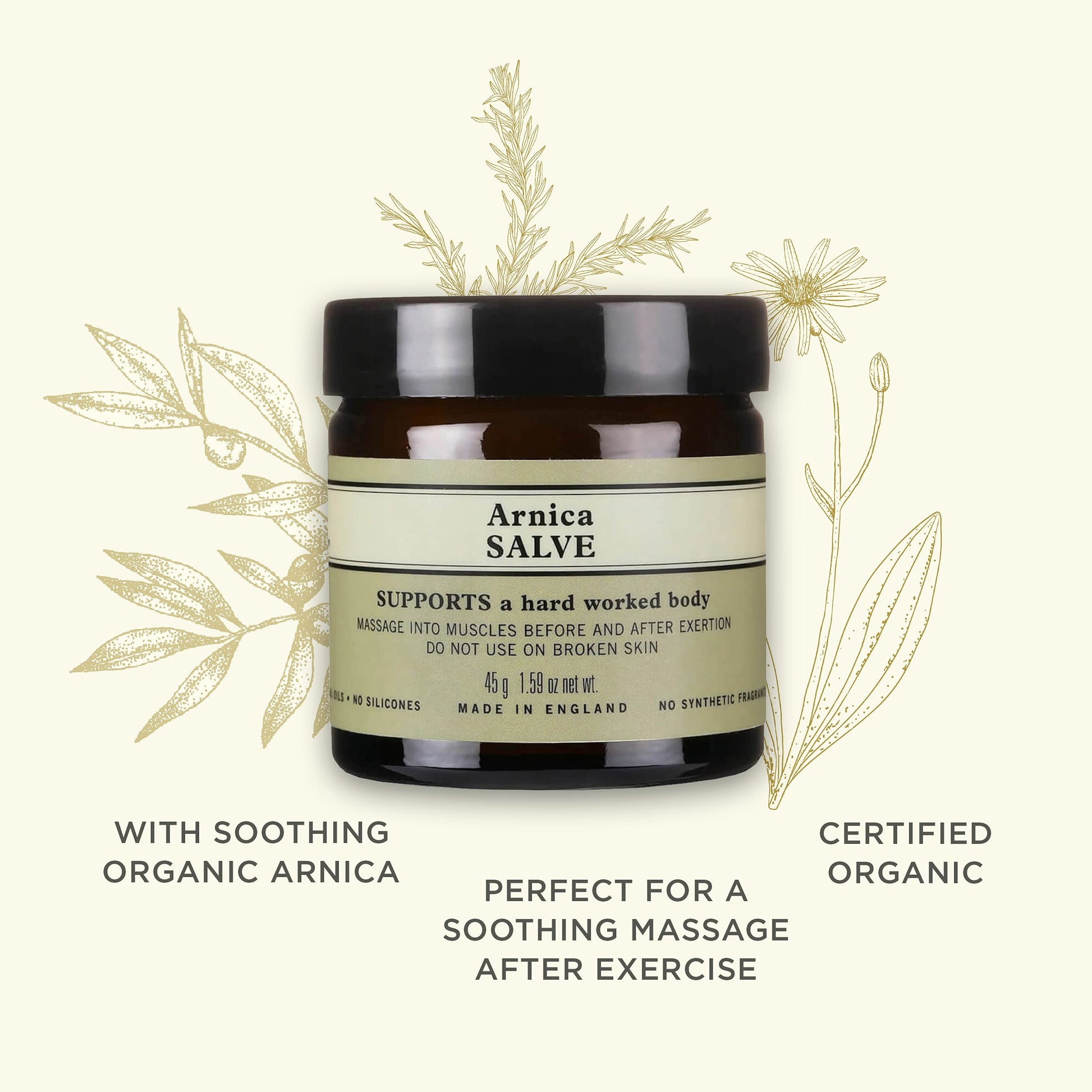 Neal's Yard Arnica Salve with Nourishing Oils & Soothing Beeswax for Sore Muscles, Aches & Stiffness, Vegetarian Approved, Cruelty Free,1.59 oz Neal's Yard Remedies Au supplements