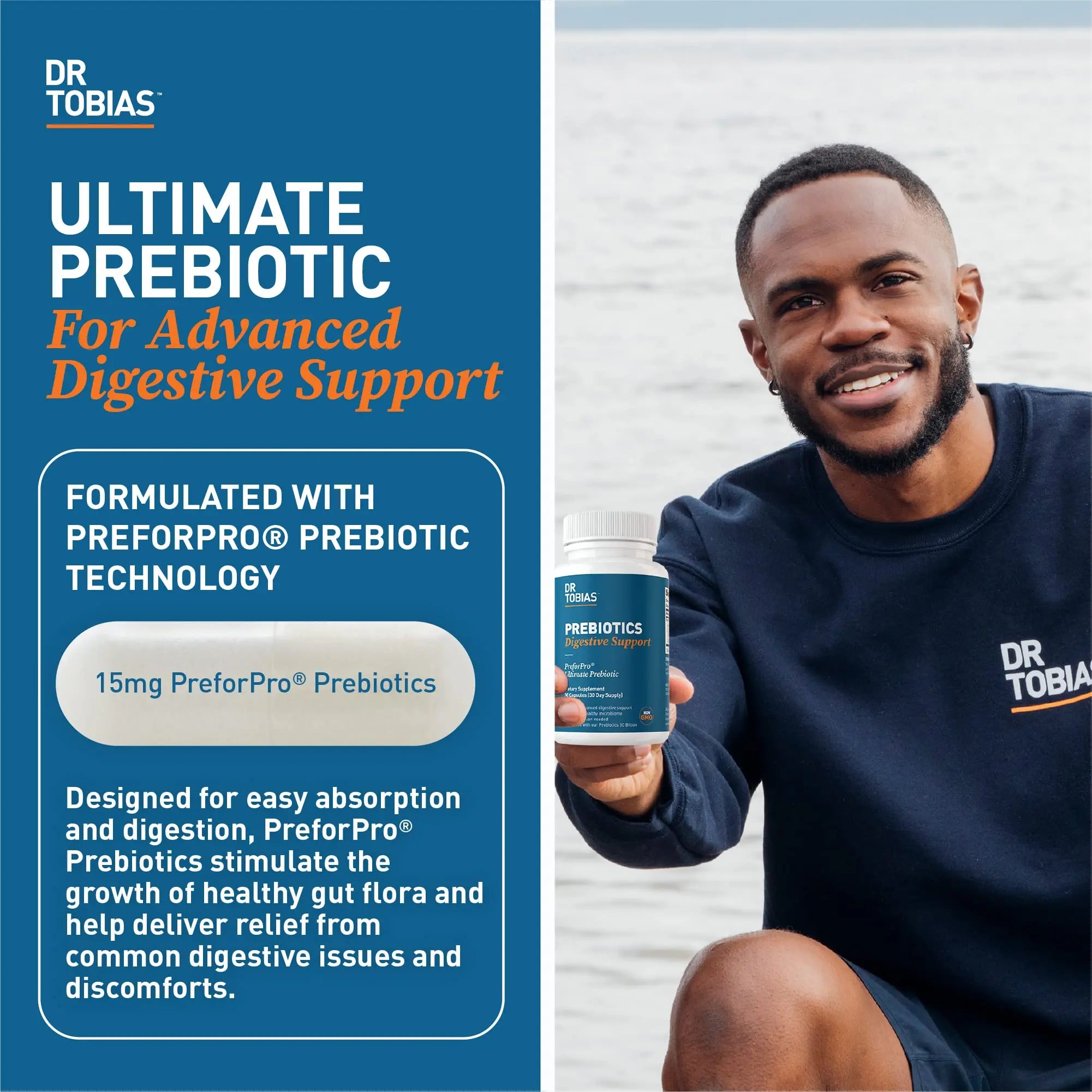 Dr. Tobias Prebiotics, Supports Digestion & Gut Health, Feed Good Probiotic Bacteria Dr. Tobias Au supplements