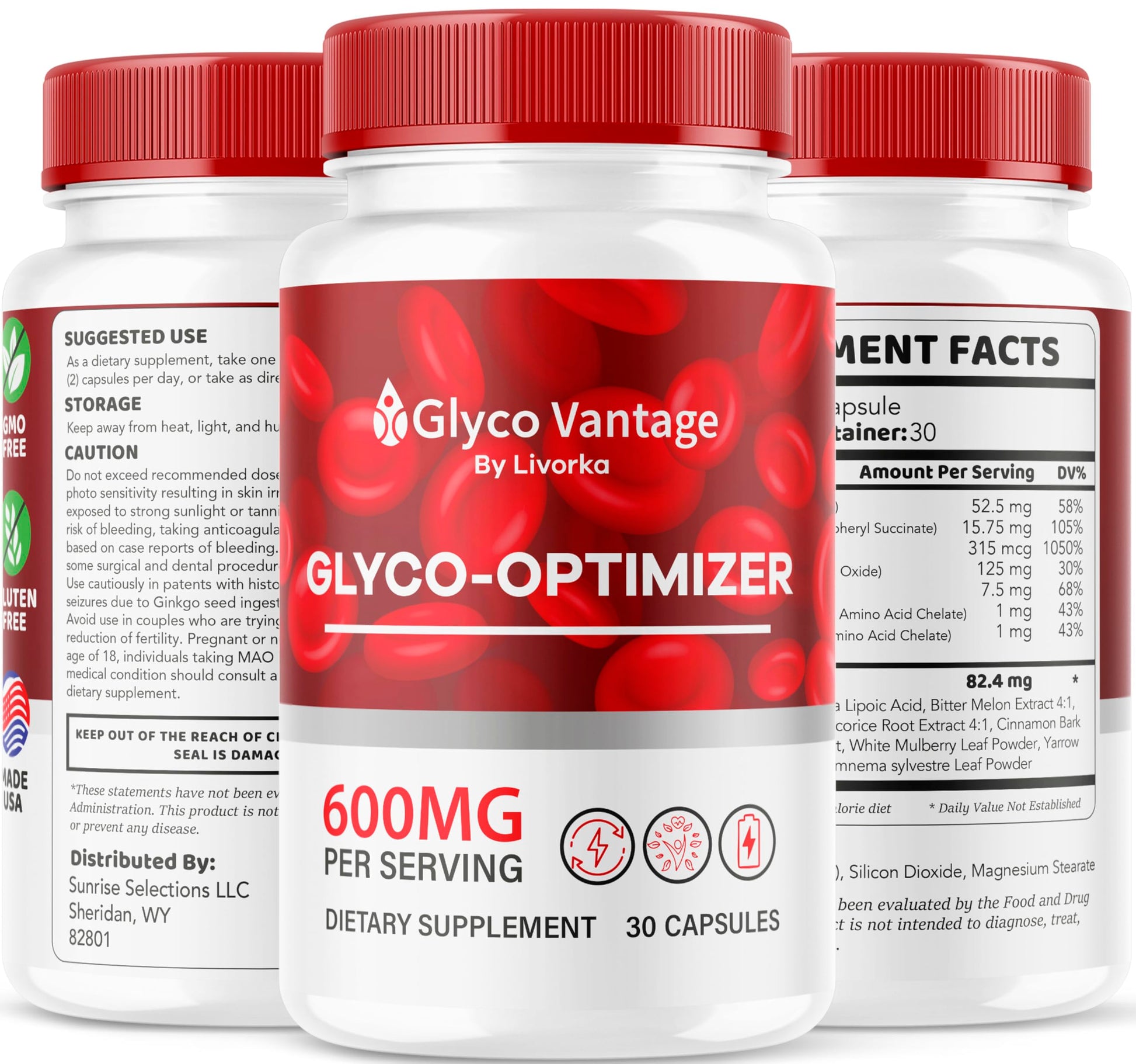 (2 Pack) Glyco Vantage Glyco Optimizer, Glyco Vantage, Glyco Vantage Capsules, Glyco Vantage Joint Optimizer, GlycoVantage Glyco Optimizer Pills, Glyco Vantage Support, 60 Capsules For 2 Months LIVORKA Au supplements