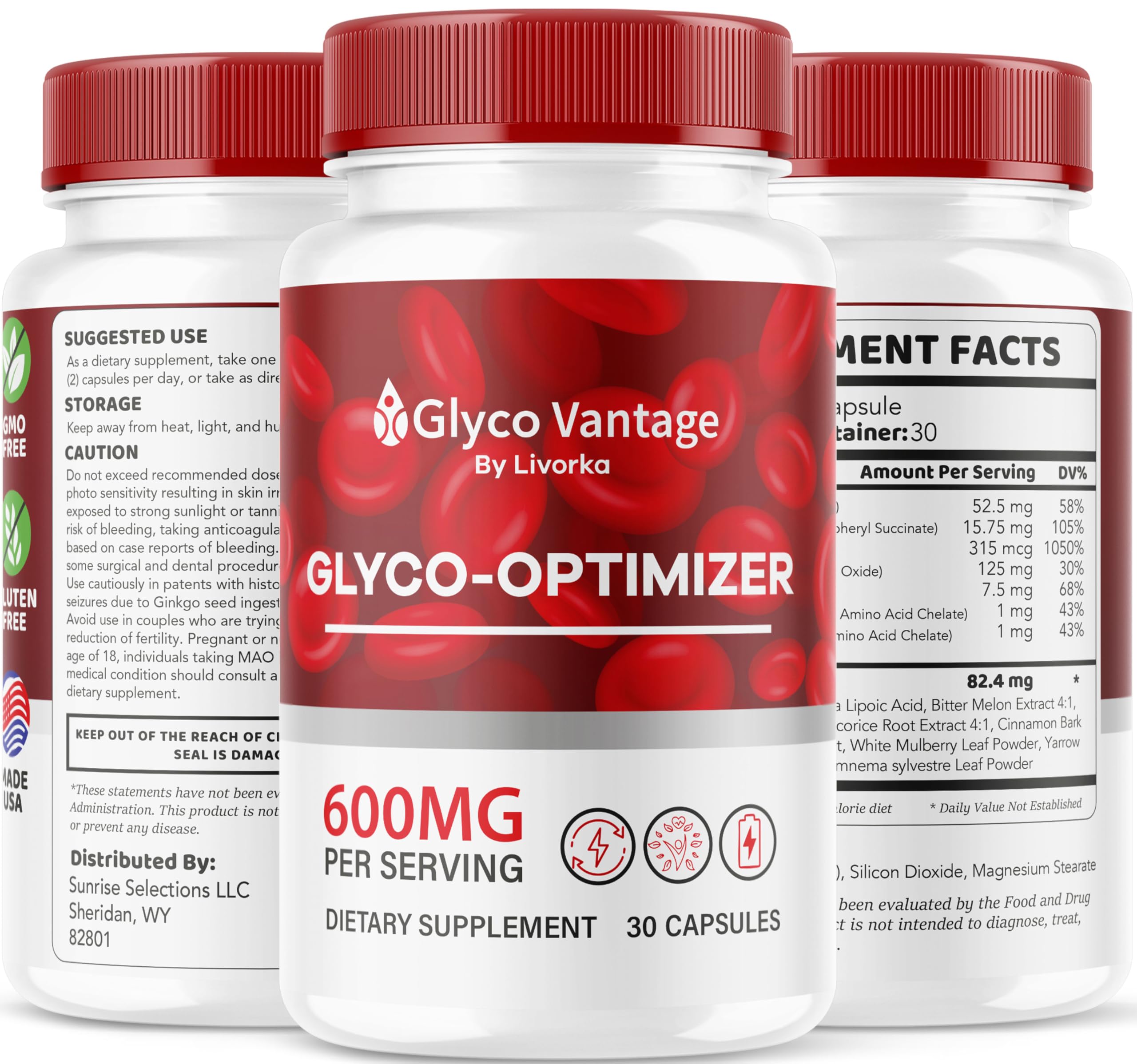 (3 Pack) Glyco Vantage Glyco Optimizer, Glyco Vantage, Glyco Vantage Capsules, Glyco Vantage Joint Optimizer, GlycoVantage Glyco Optimizer Pills, Glyco Vantage Support, 90 Capsules For 3 Months LIVORKA Au supplements