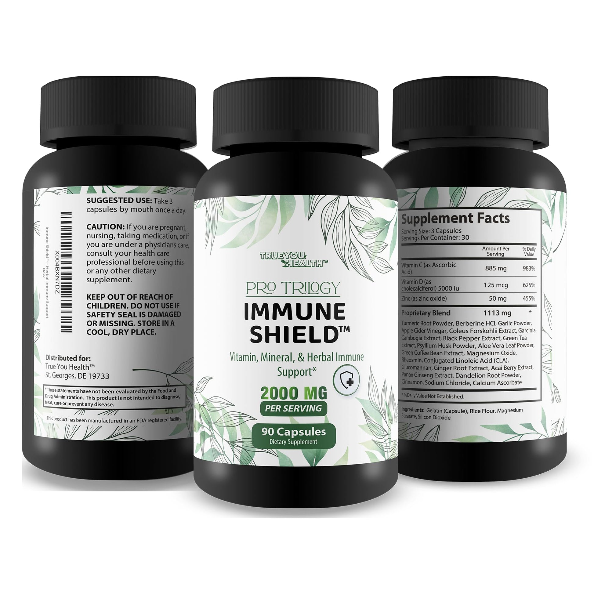 Pro Trilogy Immune Shield - Our Best Immune Support Supplement - Immune Support Capsules - Immune Boost Pills - Our Best Immune Pills Nature Vitamin D Zinc C Best Immune Support Vitamins True You Health Au supplements