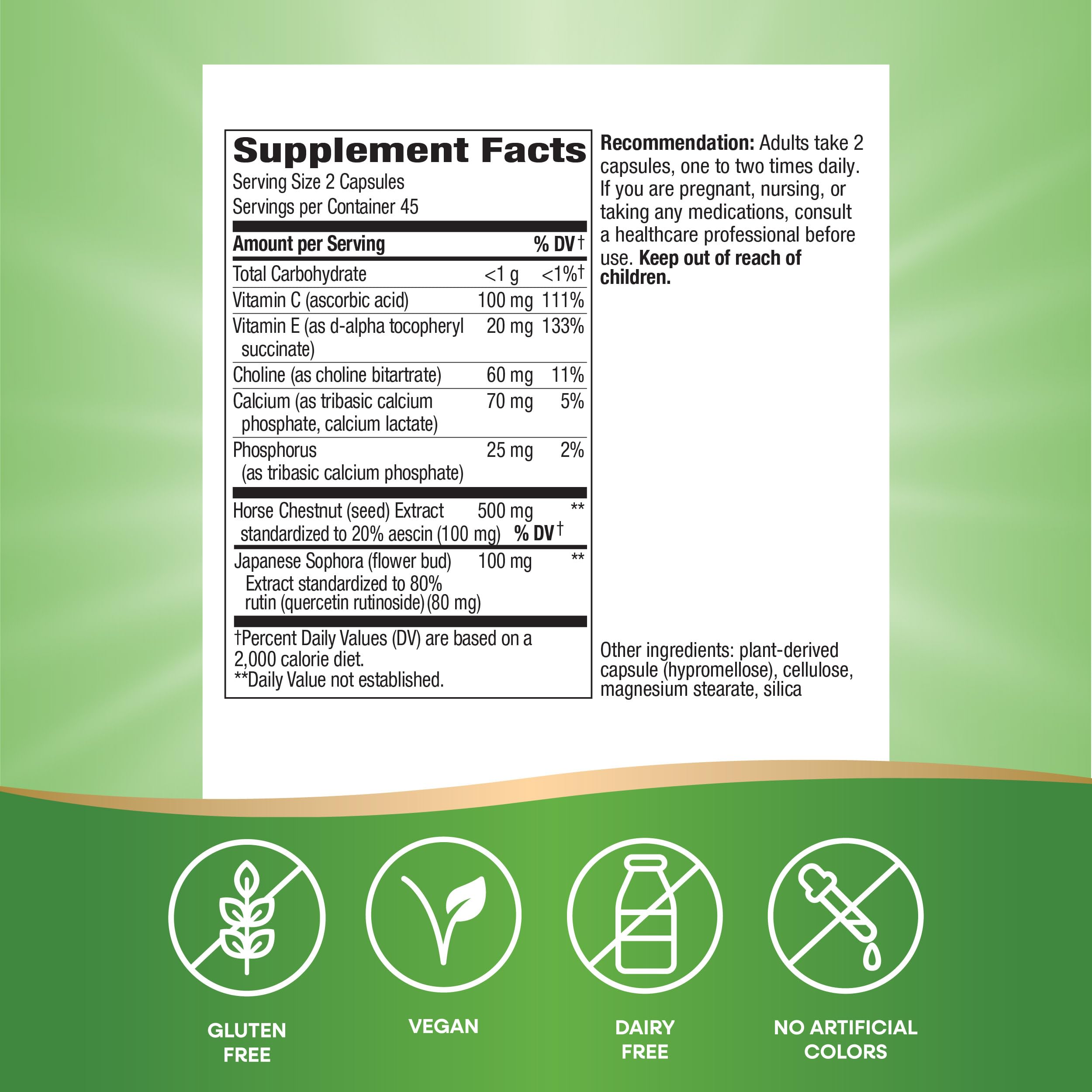 Nature's Way Premium Hem-Care, Unique Vein Health Blend*, 90 Capsules Nature's Way Au supplements