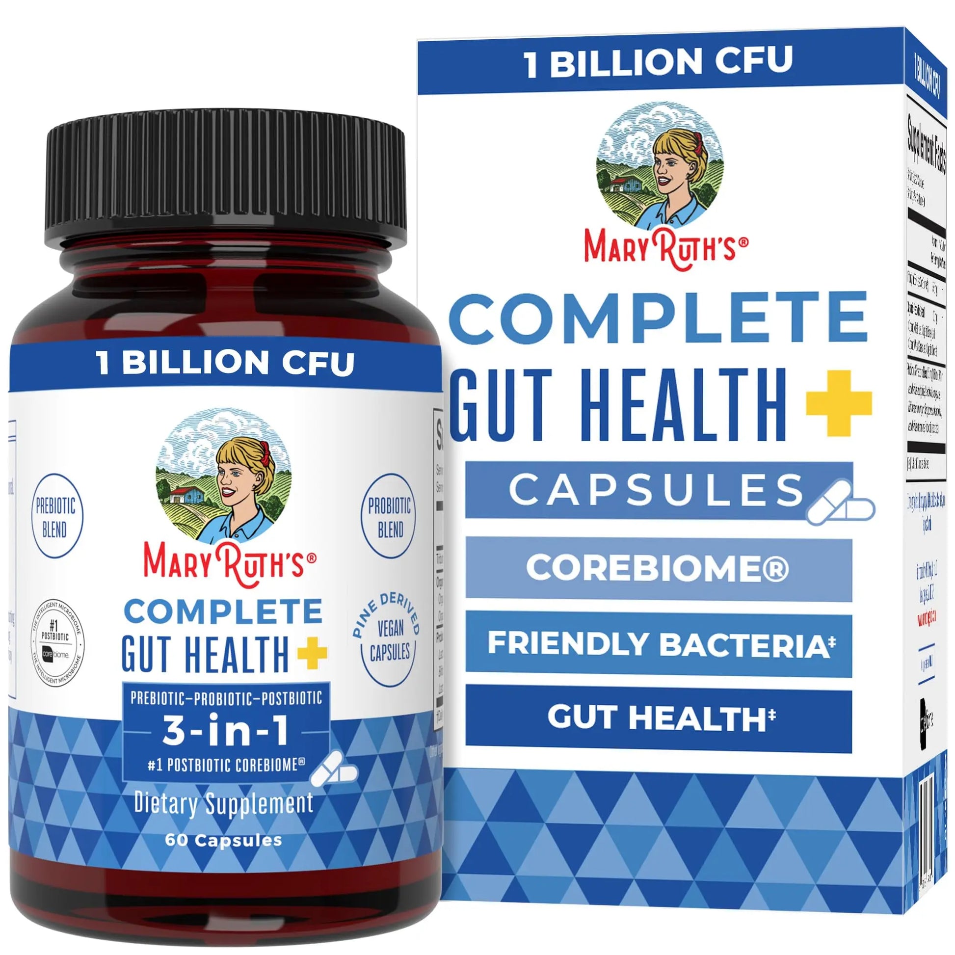 MARYRUTH'S Complete Gut Health+ Capsules | 5 Probiotic Blend | Butyrate | Corebiome® | Vegan Gut Support | Support Gastrointestinal Health & Microbiome MARYRUTH'S Au supplements
