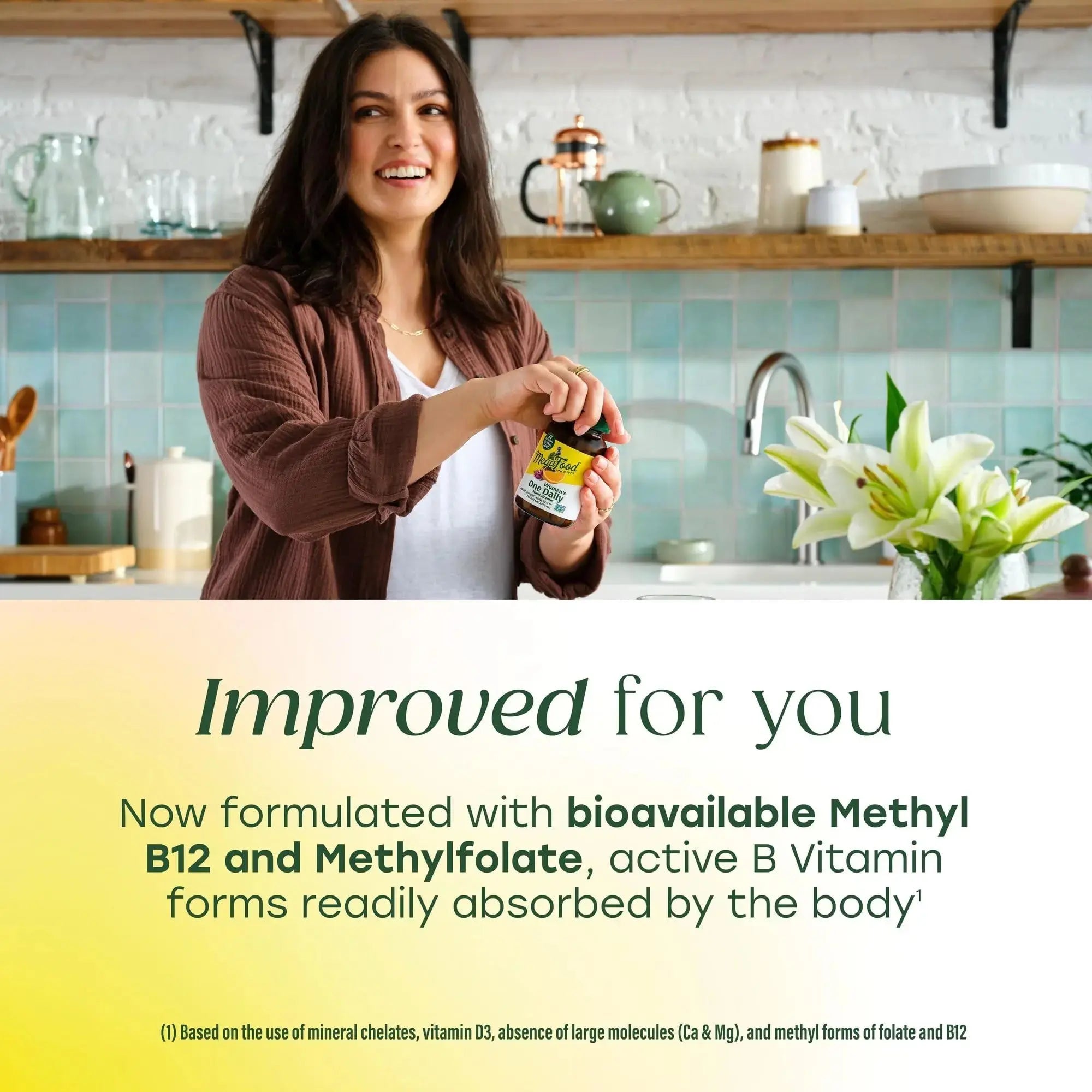 MegaFood Womens Multivitamin One Daily - Multivitamin for Women - Vitamin C, Vitamin D, Iron & B Vitamins - Bone MegaFood Au supplements