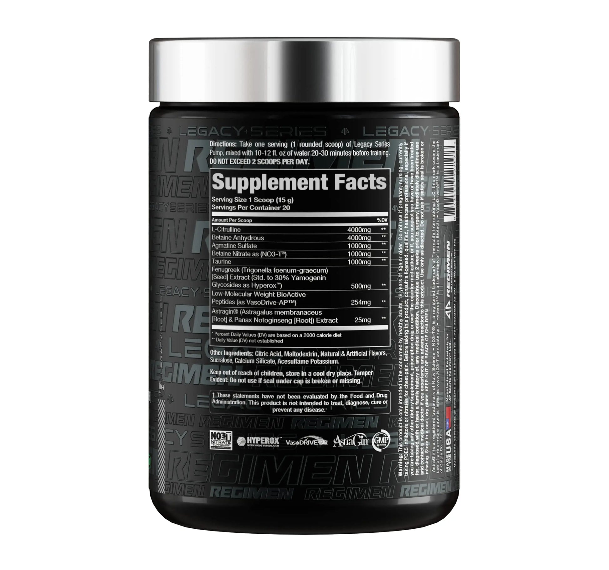Legacy Series Pump Stim Free Muscle Pump Amplifier Pre-Workout Powder by AP Sports AP Regimen Au supplements