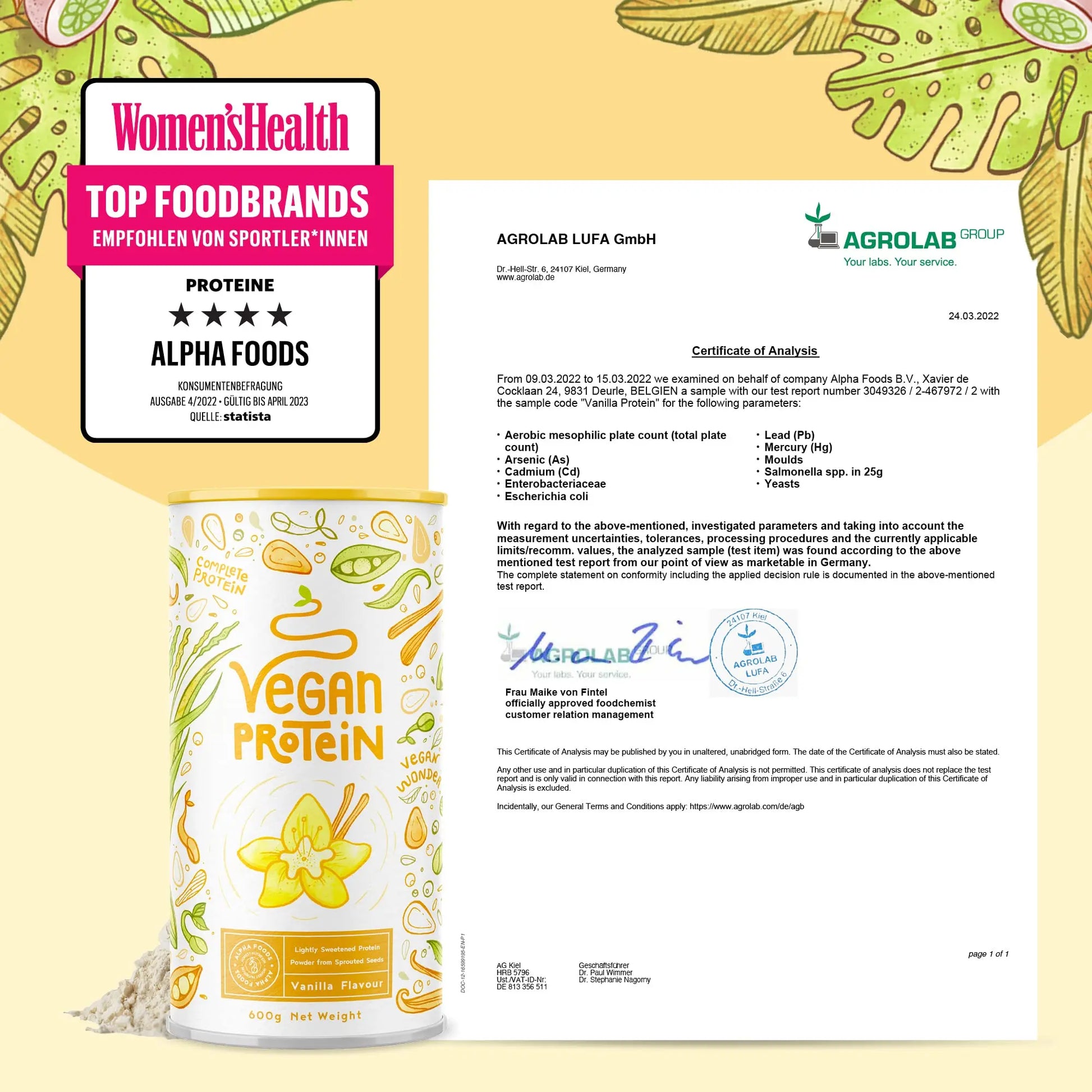 Vegan Protein Powder Vanilla - 1.2kg(80 servings) - 100% Plant Based Protein Powders Alpha Foods Au supplements