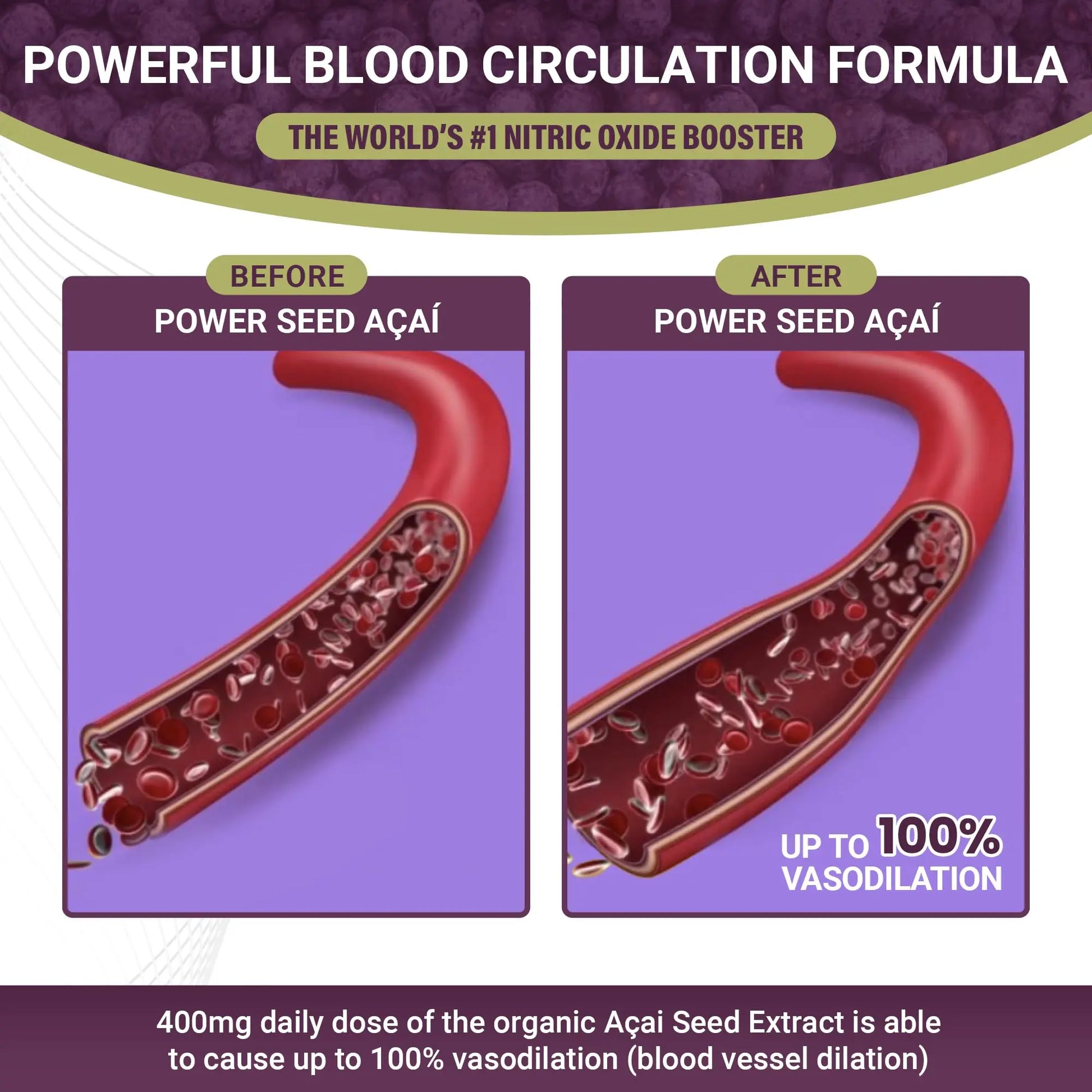 POWER SEEDAÇAÍ New Patented Nitric Oxide Supplement -Increase Blood Flow & Circulatio POWER SEEDAÇAÍ Au supplements