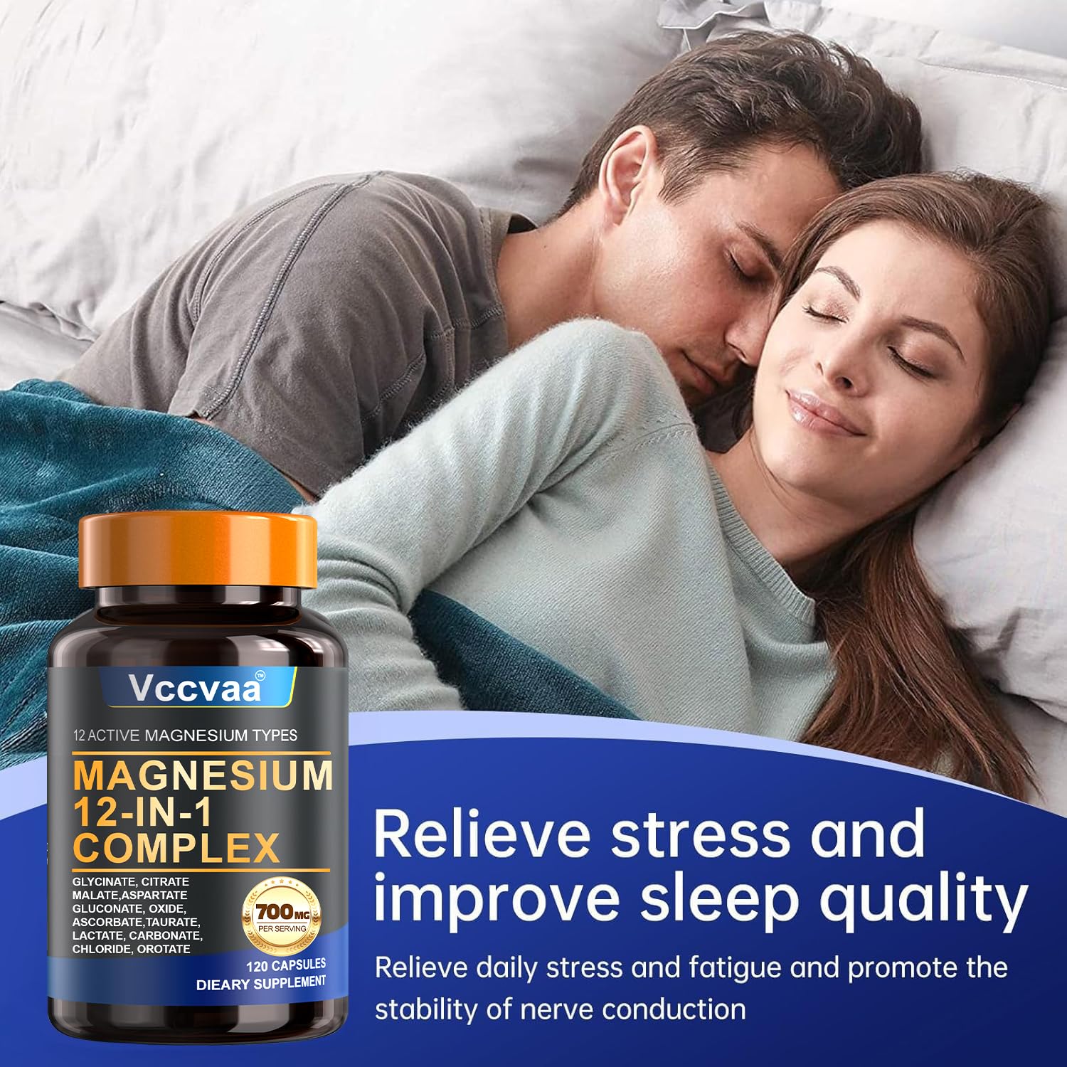 Magnesium Complex 700mg – 12-in-1 Magnesium Supplement with Glycinate, Citrate, Malate, Oxide, Taurate & More – High Absorption for Muscle, Heart, Sleep, Bone, Nerve Support –120 Capsules Vccvaa Au supplements