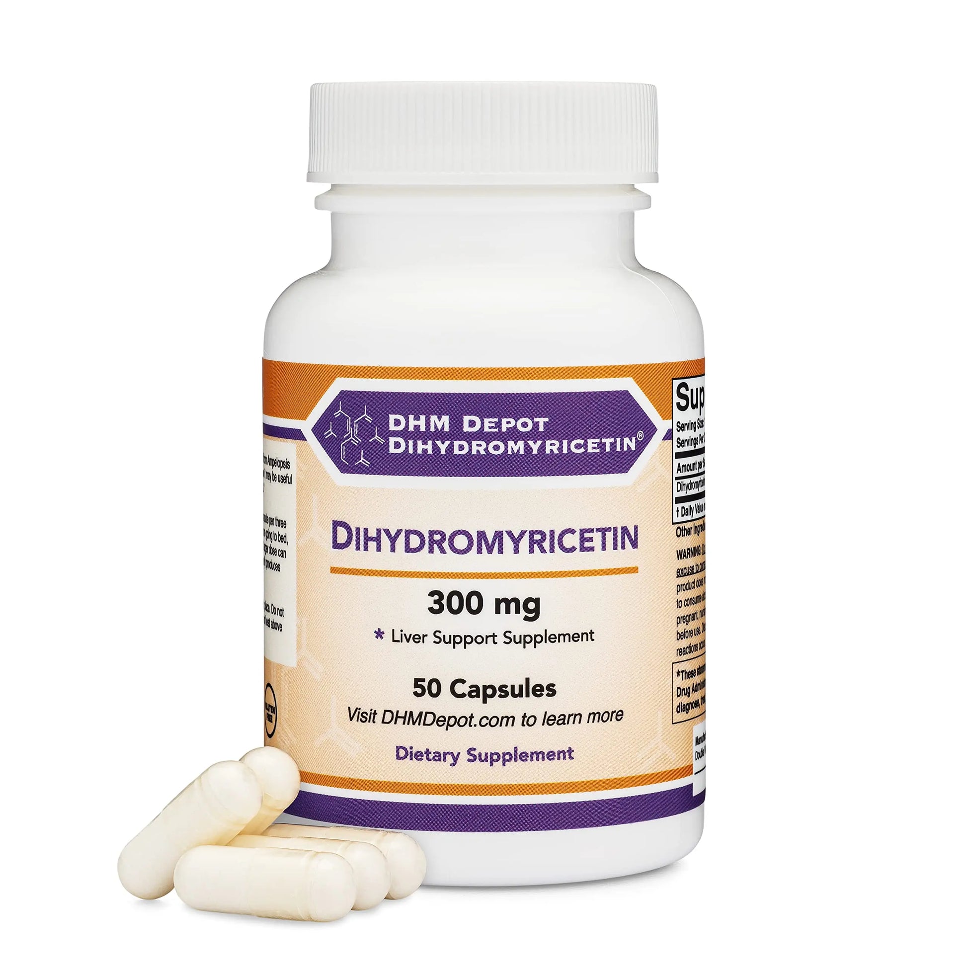 Dihydromyricetin (DHM) 50 Capsules, 300mg, Liver Support Supplement (Third Party Double Wood Supplements Au supplements